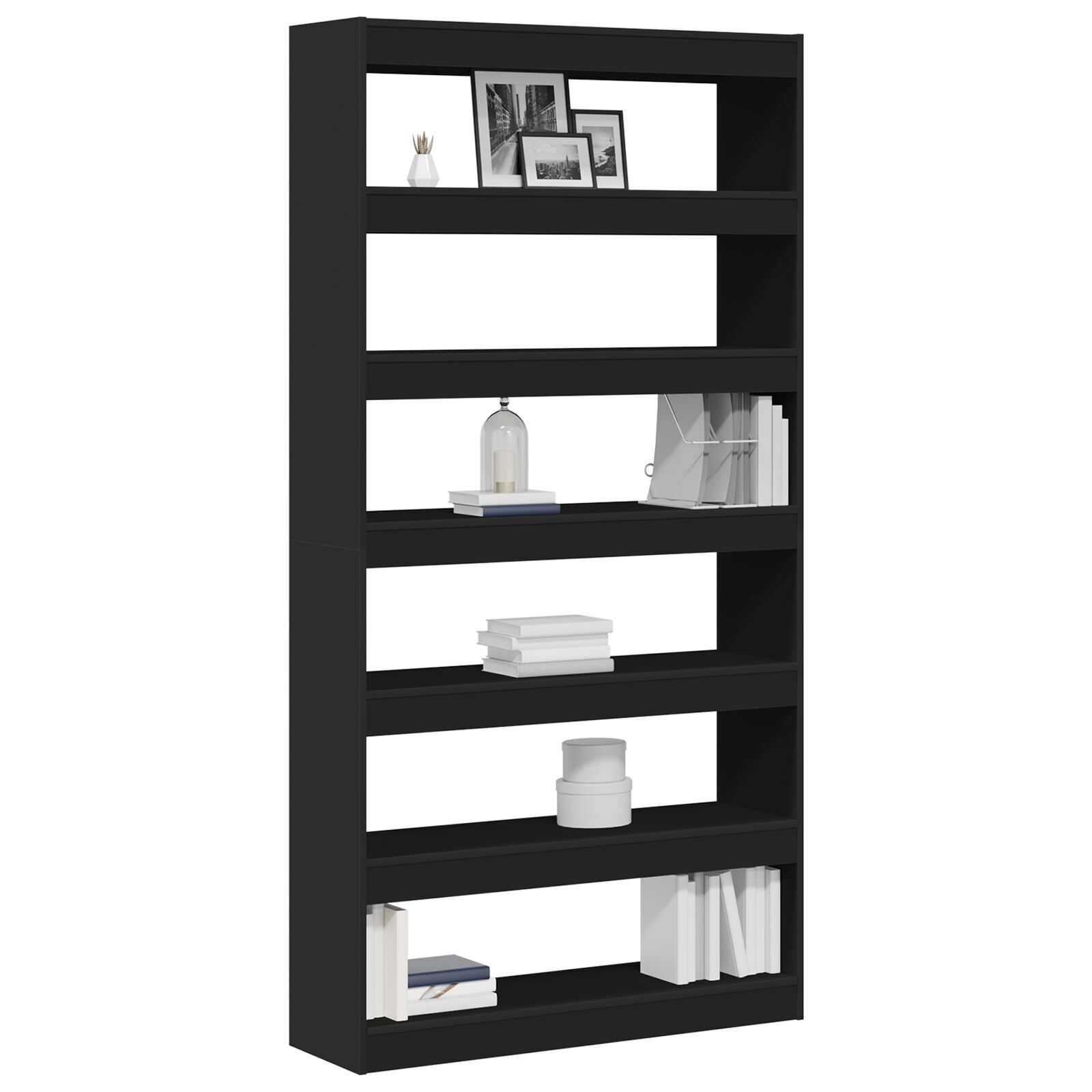 vidaXL Raft Negru Lemn prelucrat 100 x 30 x 198 cm Raft Dreptunghiular vidaXL Raft Negru Lemn prelucrat 100 x 30 x 198 cm Raft Dreptunghiular