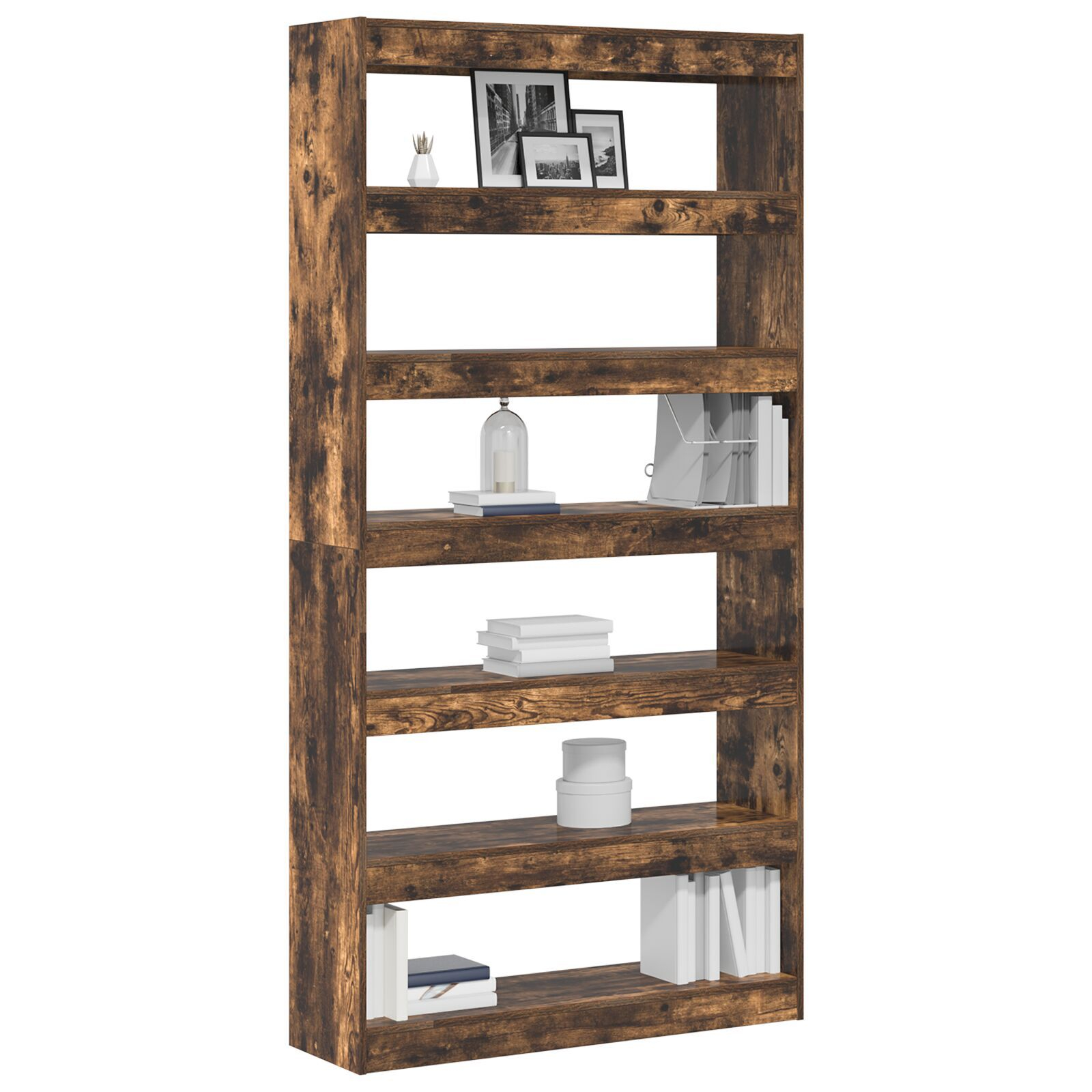 vidaXL Raft de cărți maro Maro Lemn îmbunătățit 100 x 30 x 198 cm vidaXL Raft de cărți maro Maro Lemn îmbunătățit 100 x 30 x 198 cm