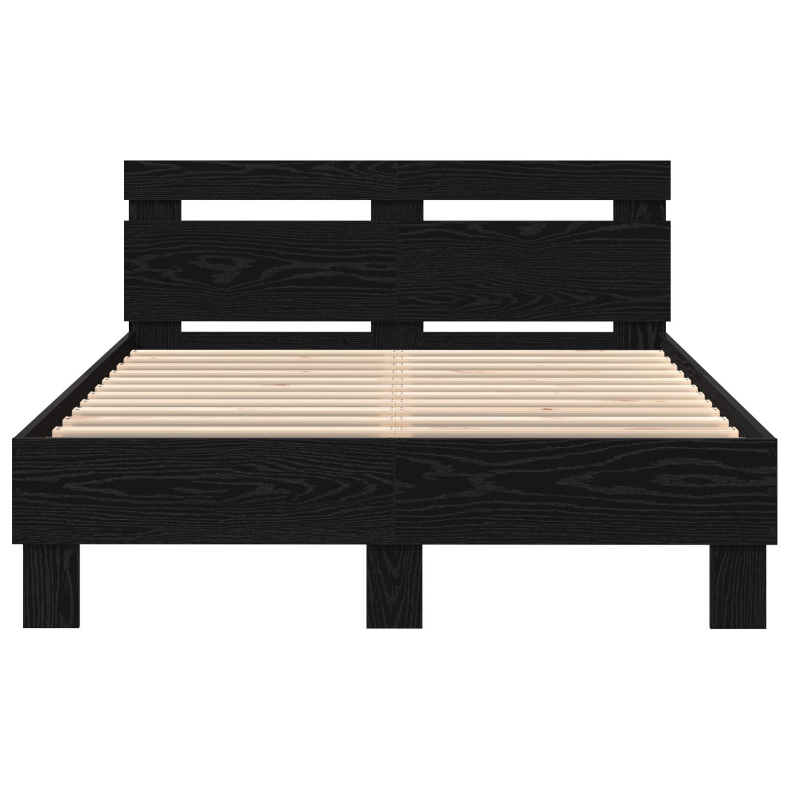 vidaXL Cadru de pat Stejar negru 120 x 190 cm Lemn compozit