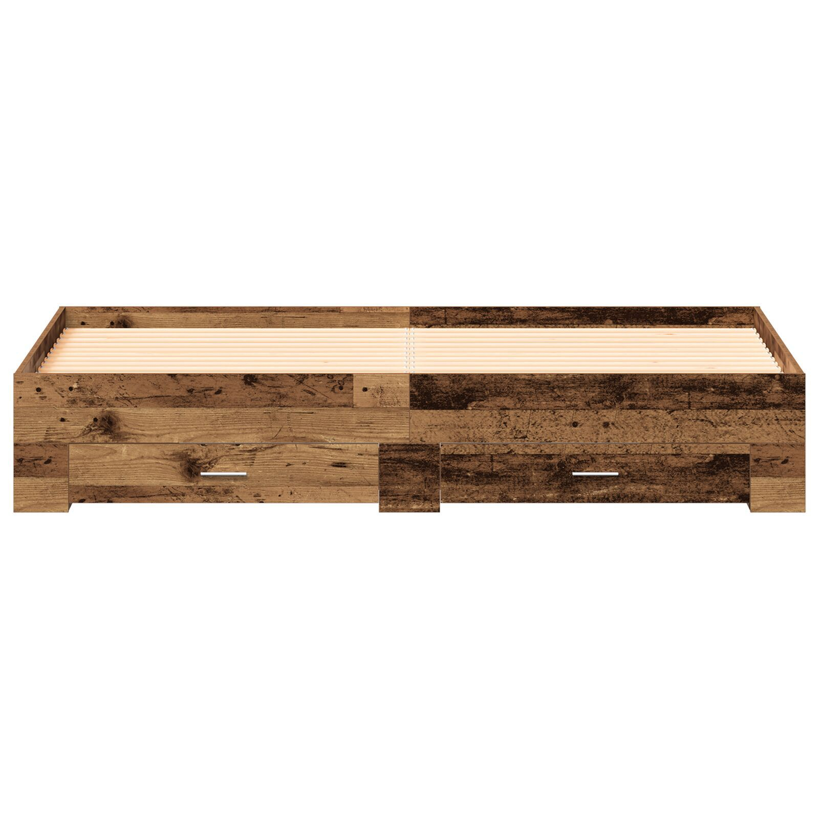 vidaXL Cadru de pat cu sertare Lemn vechi 180 x 200 cm Lemn compozit