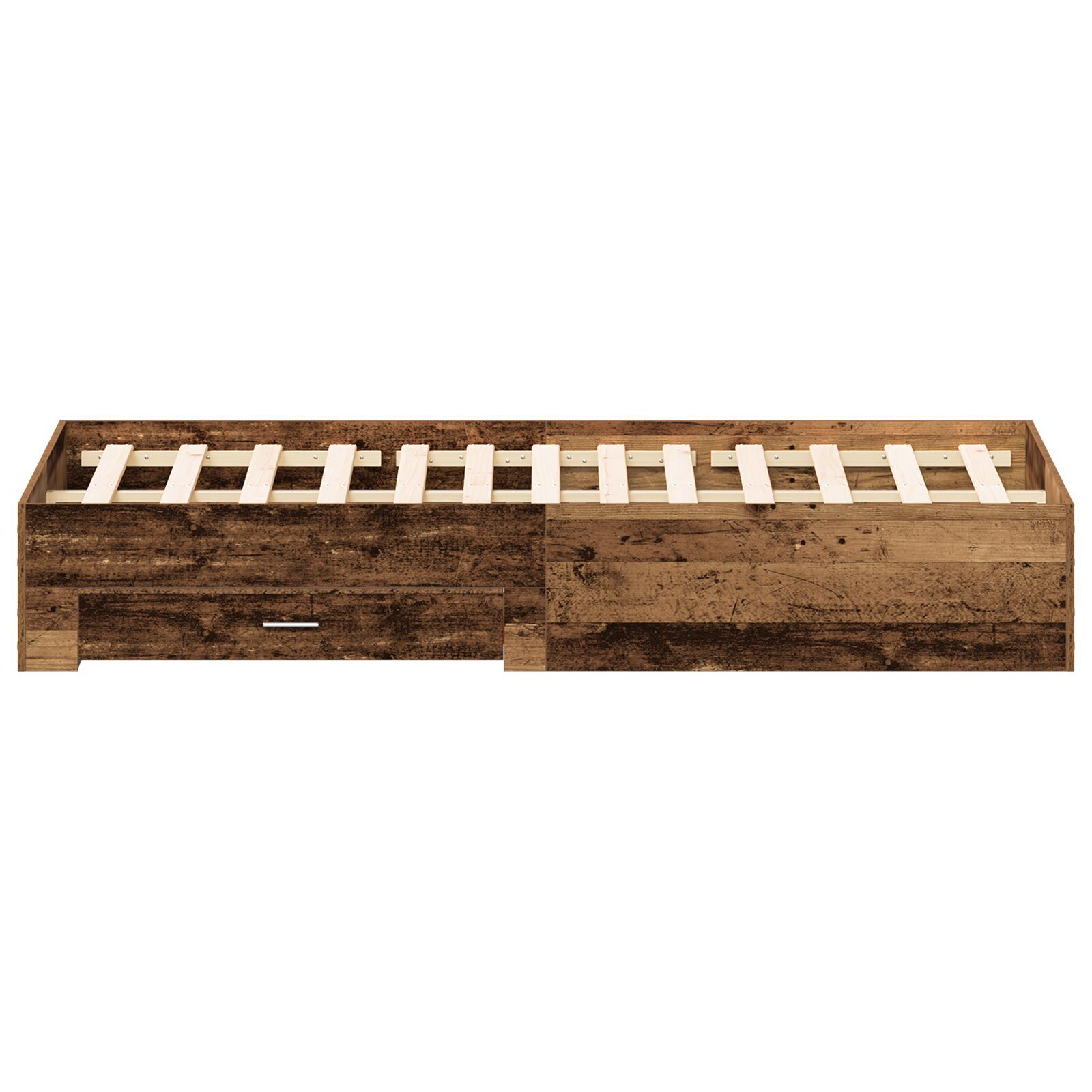 vidaXL Cadru de pat cu sertare Lemn vechi 180 x 200 cm Lemn compozit