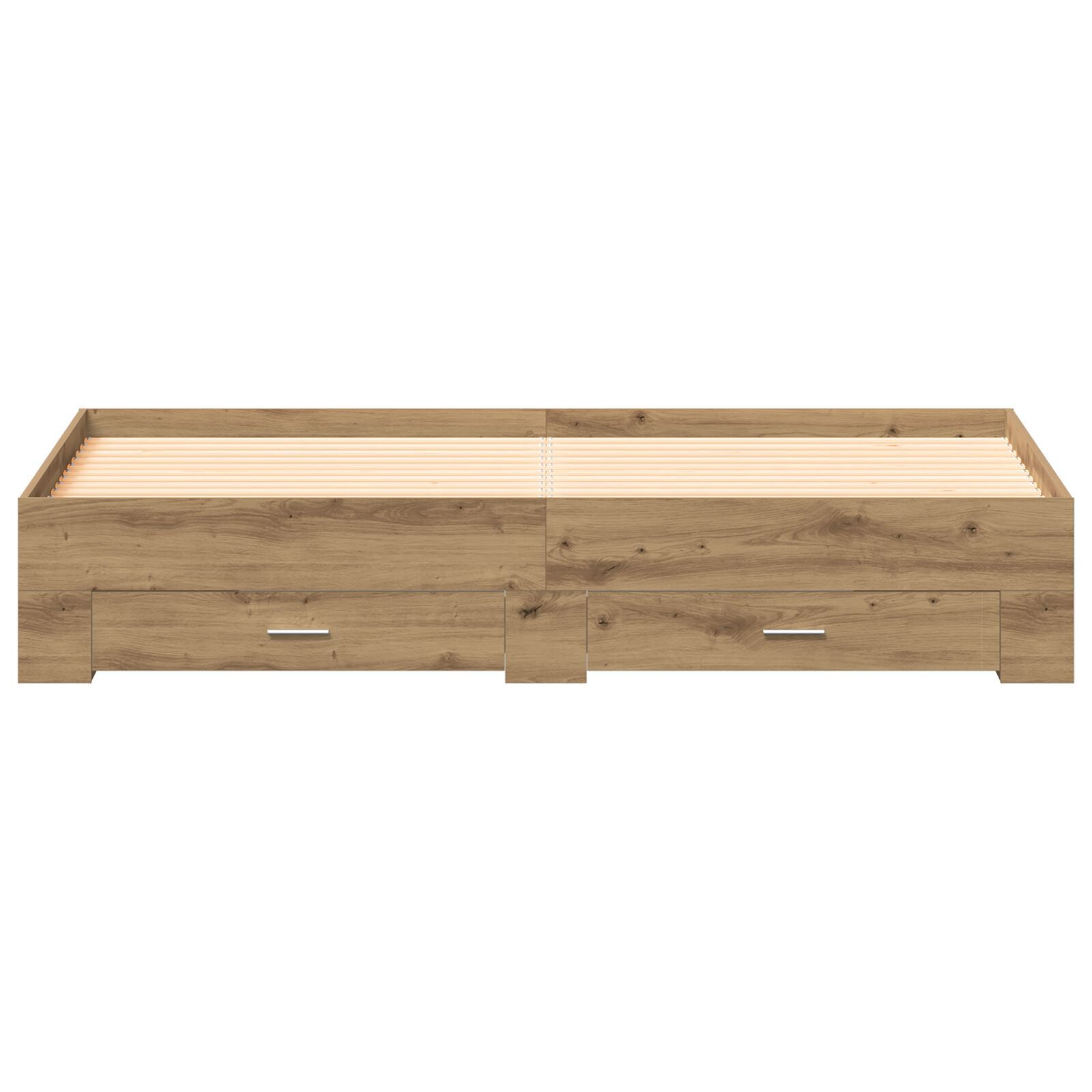 vidaXL Cadru de pat cu sertare cu sertar stejar artizanal 180 x 200 cm