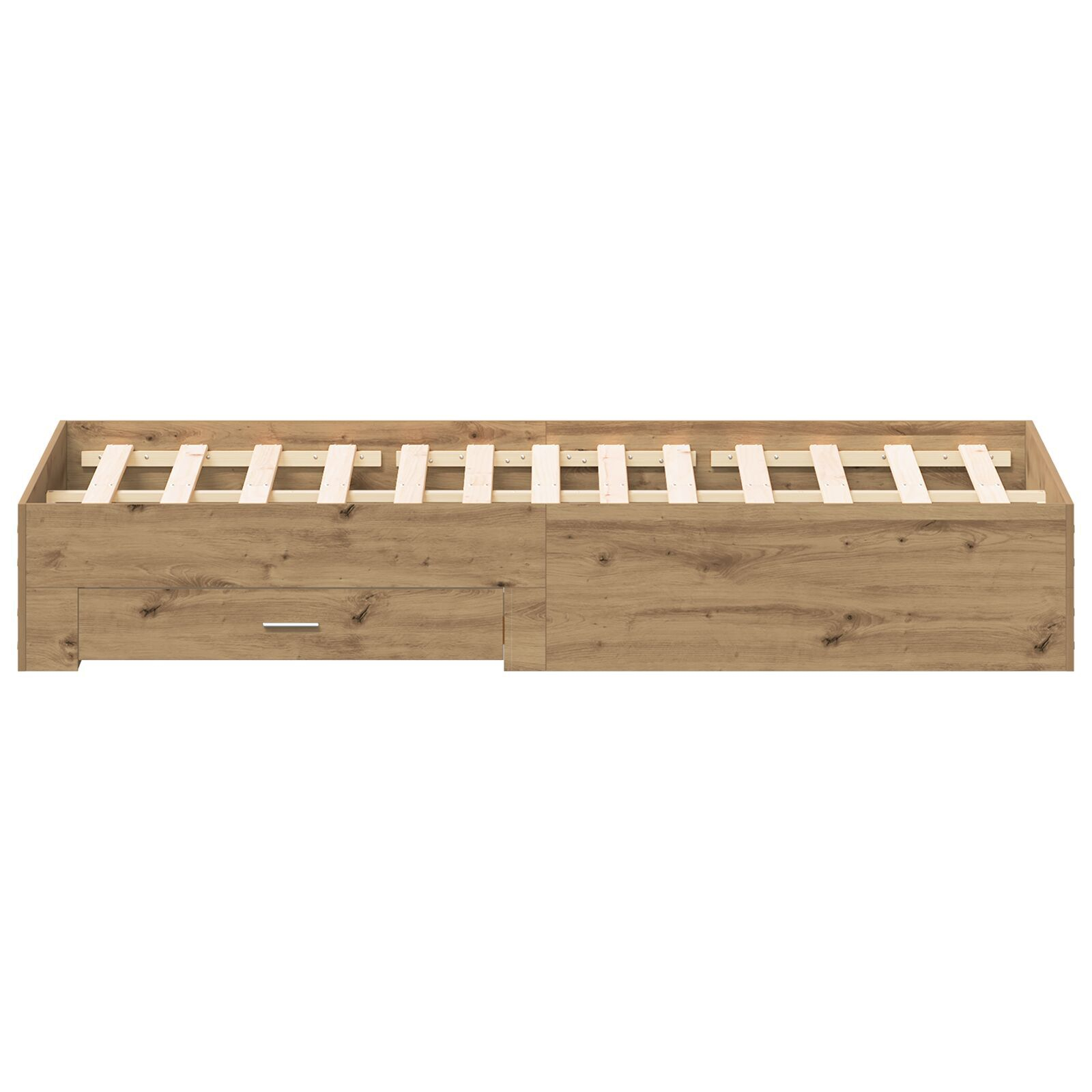 vidaXL Cadru de pat cu sertare cu sertar stejar artizanal 180 x 200 cm