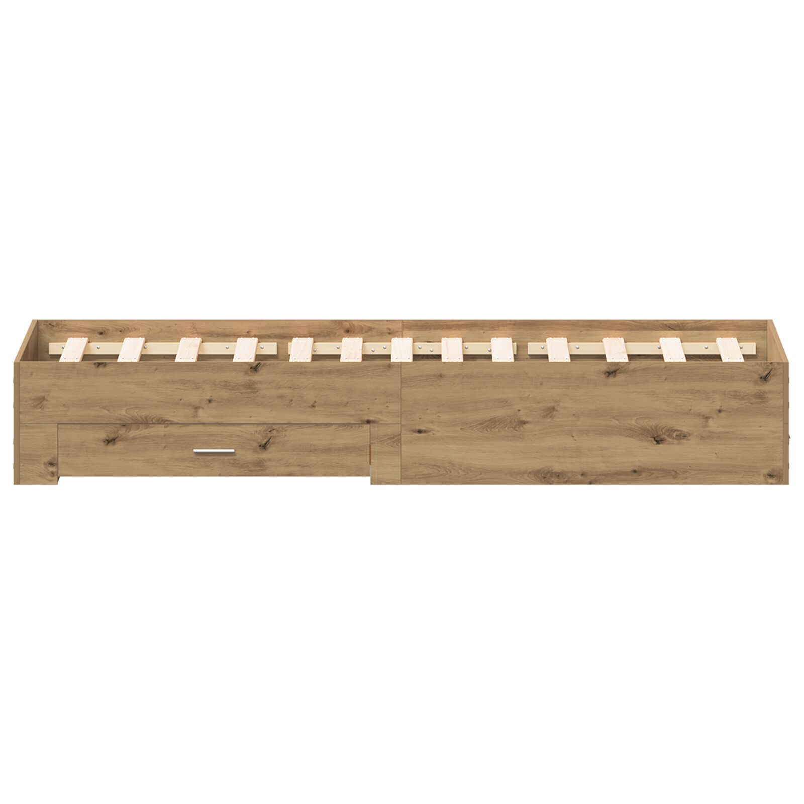 vidaXL Cadru de pat cu sertare cu sertar stejar artizanal 120 x 200 cm