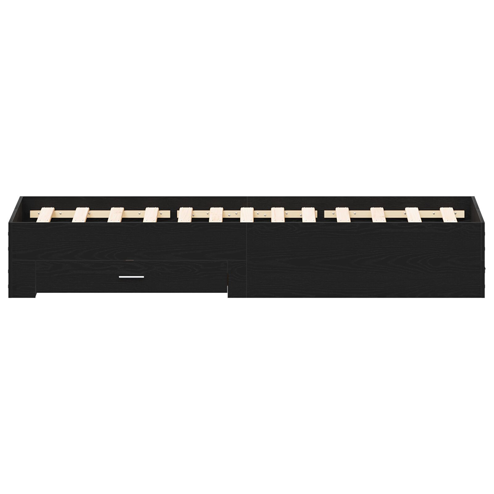 vidaXL Cadru de pat cu sertare Stejar negru 120 x 200 cm Lemn compozit