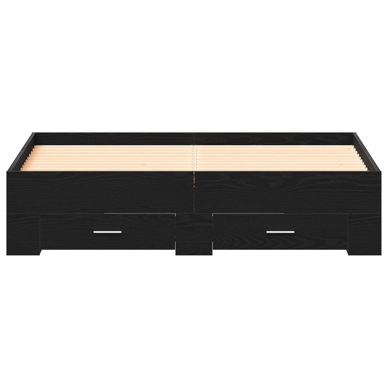 vidaXL Cadru de pat cu sertare Stejar negru 140 x 190 cm Lemn compozit