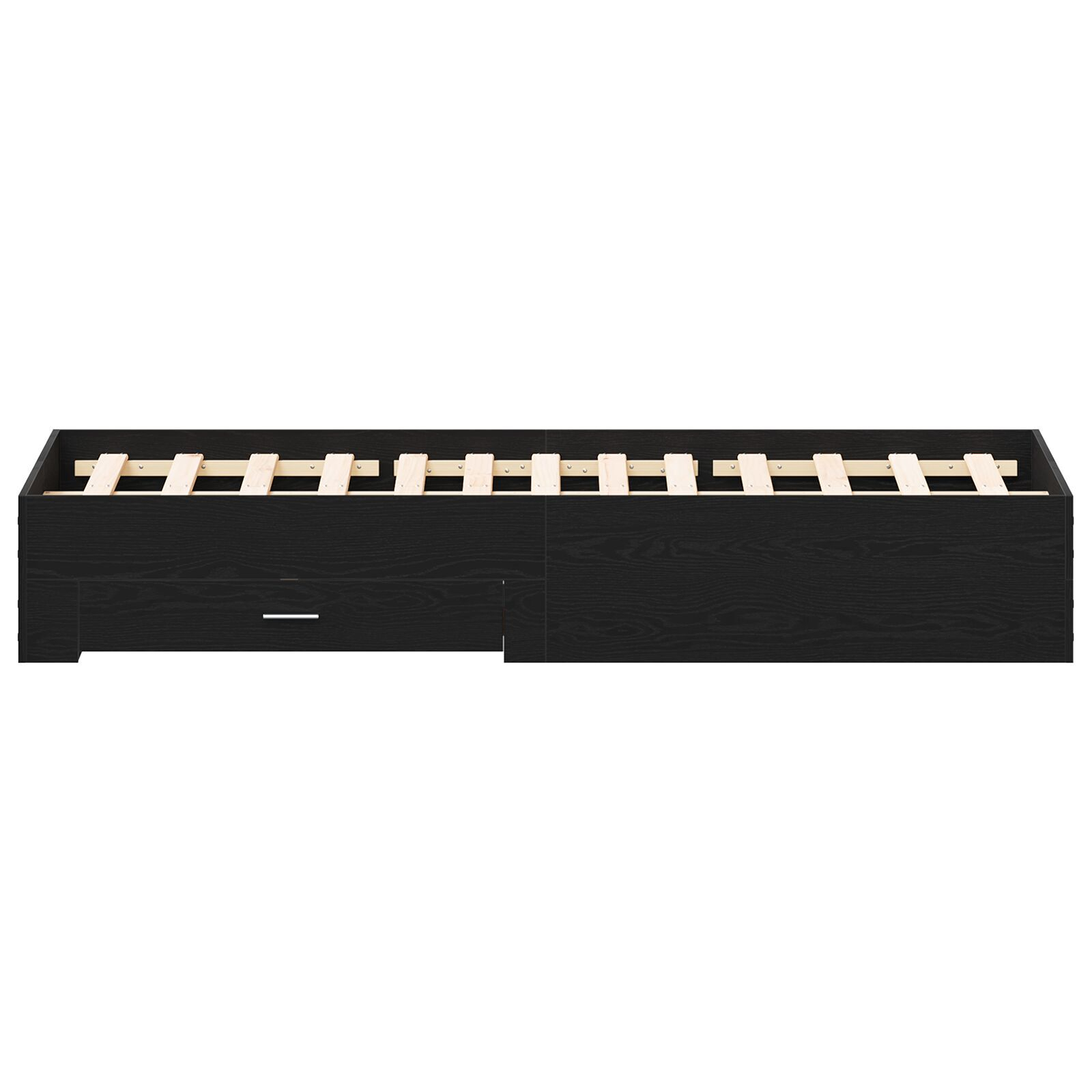 vidaXL Cadru de pat cu sertare Stejar negru 140 x 190 cm Lemn compozit
