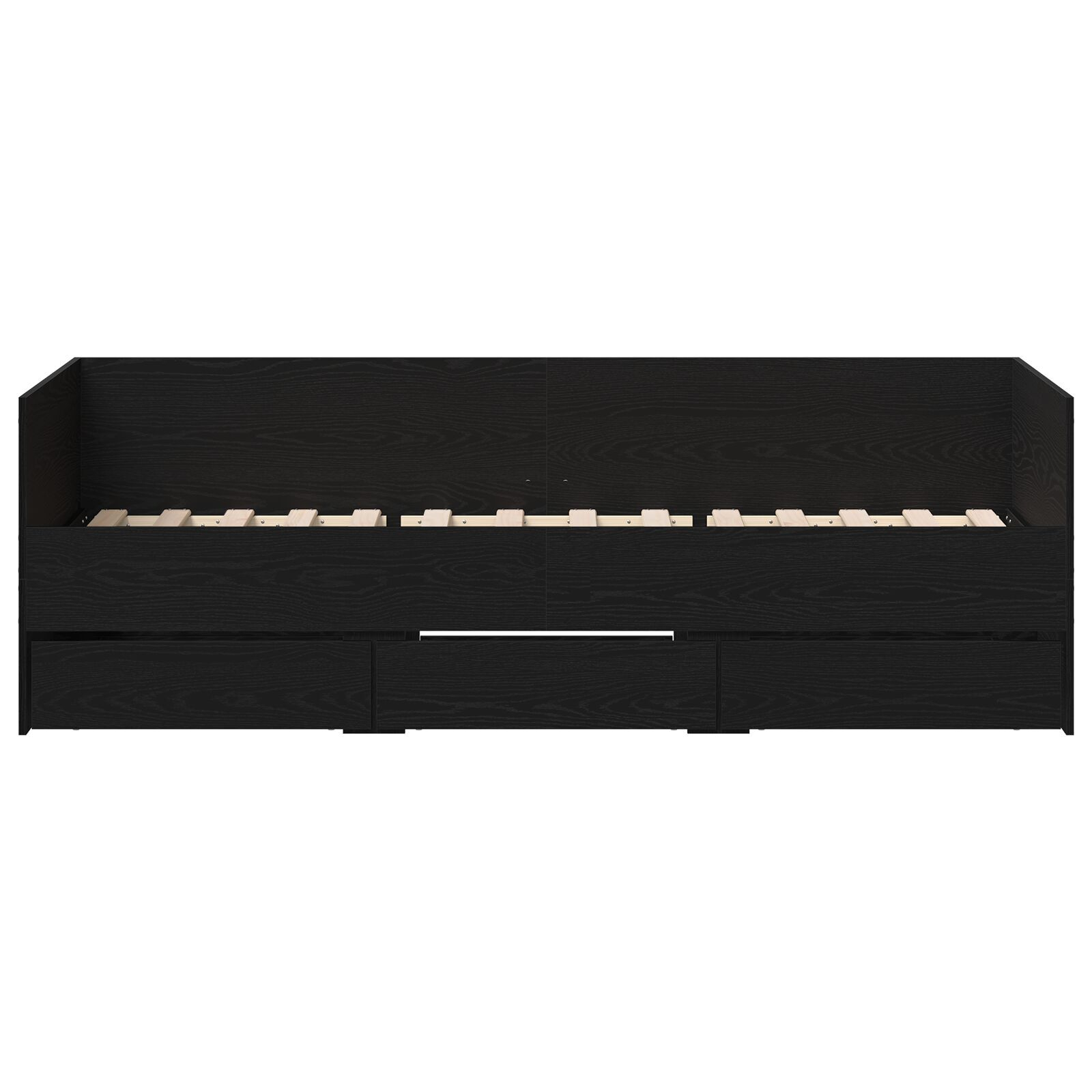 vidaXL Cadru de daybed cu sertare cu sertar Stejar negru 90 x 190 cm