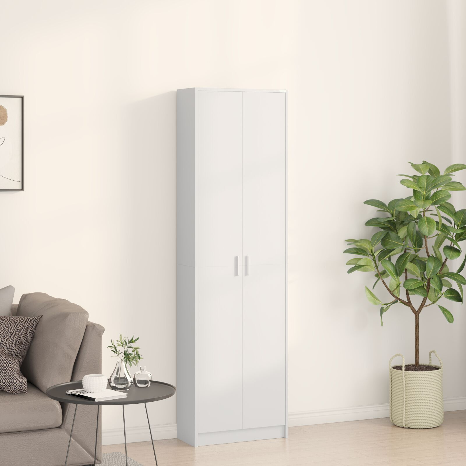 vidaXL Dulap Alb 55x25x189 cm Lemn Engineered vidaXL Dulap Alb 55x25x189 cm Lemn Engineered