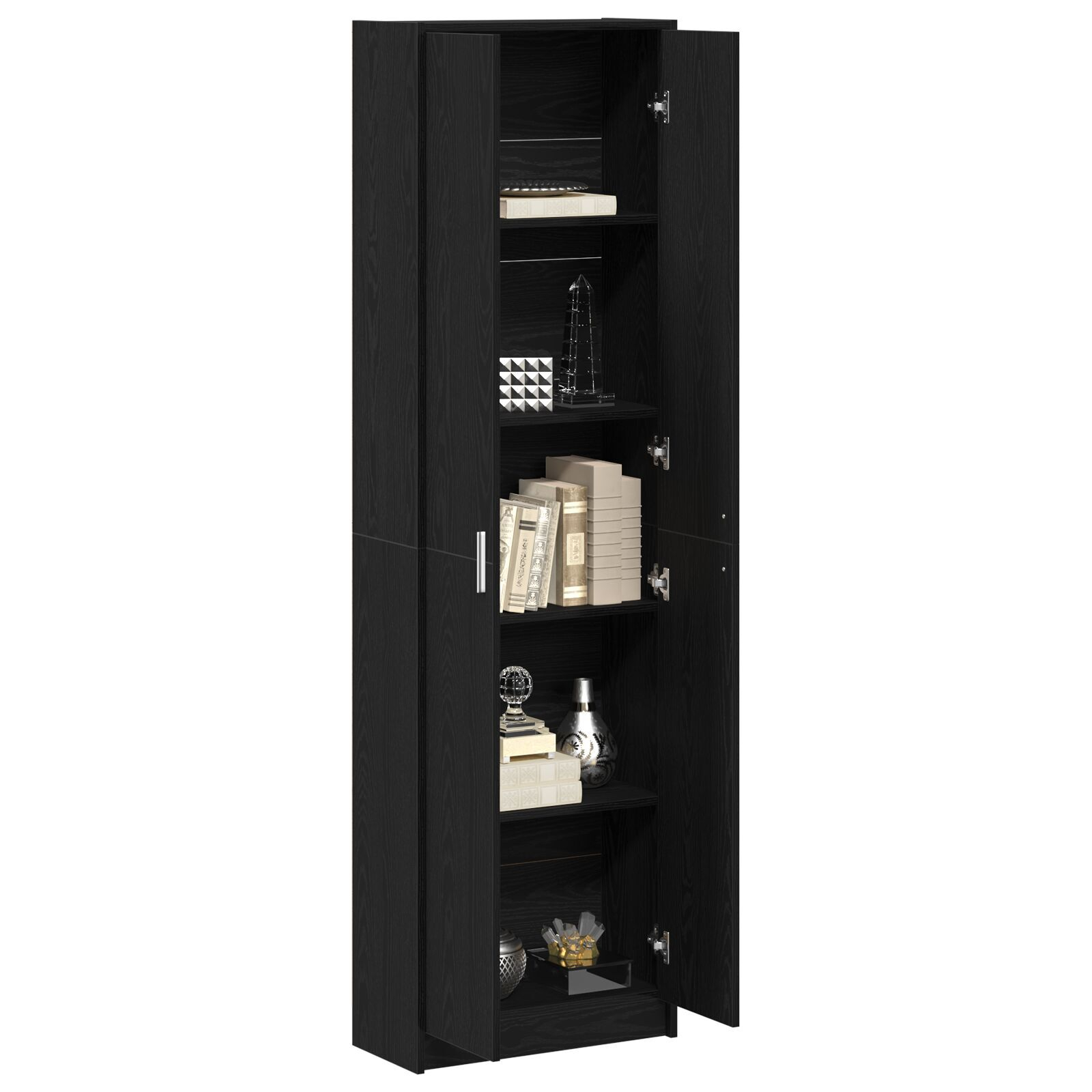 vidaXL Dulap Stejar Negru 55x25x189 cm Lemn Prelucrat vidaXL Dulap Stejar Negru 55x25x189 cm Lemn Prelucrat