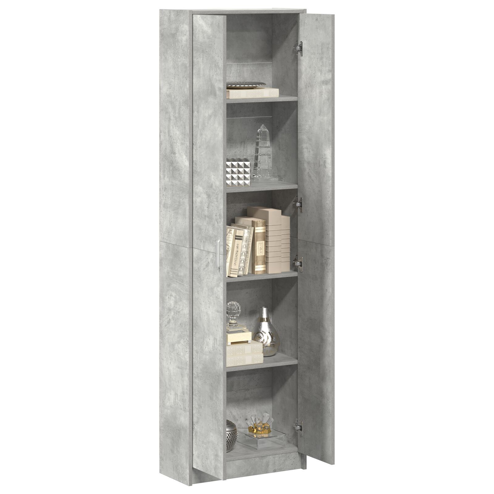 vidaXL Dulap Gri Concret 55x25x189 cm din Lemn Ingineresc vidaXL Dulap Gri Concret 55x25x189 cm din Lemn Ingineresc