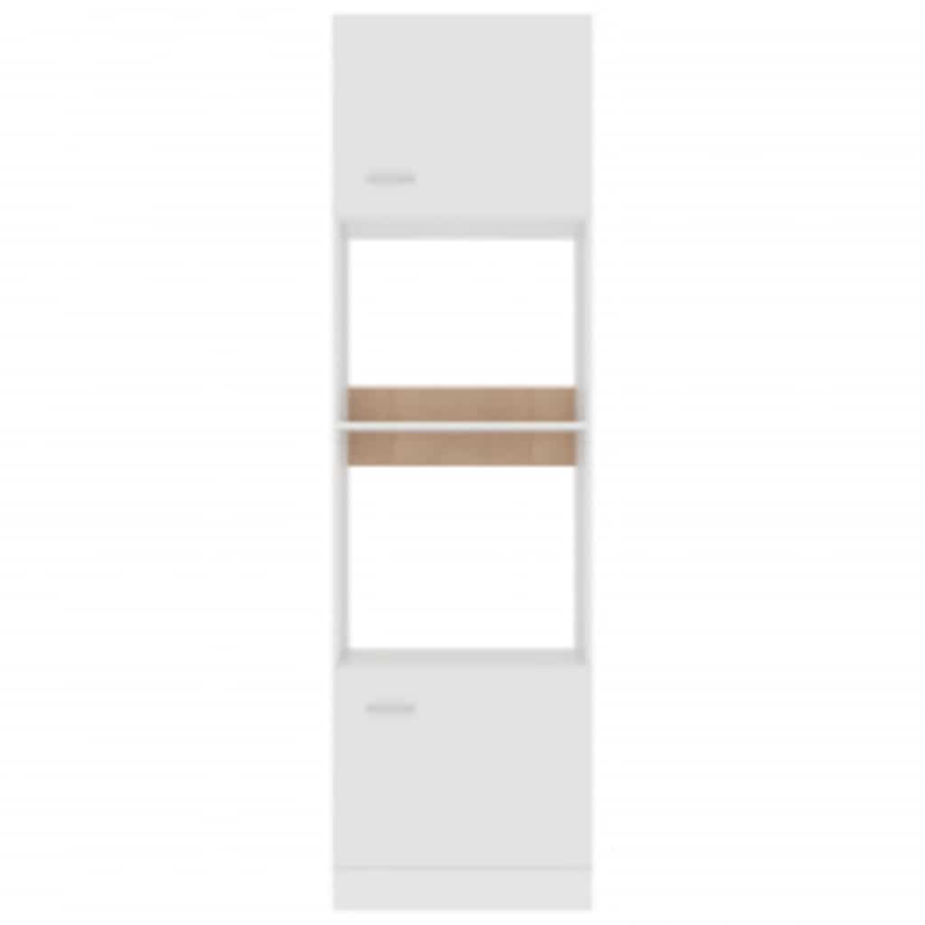 vidaXL Dulap cuptor microunde “Lyon”, alb, 60 x 57 x 207 cm, PAL