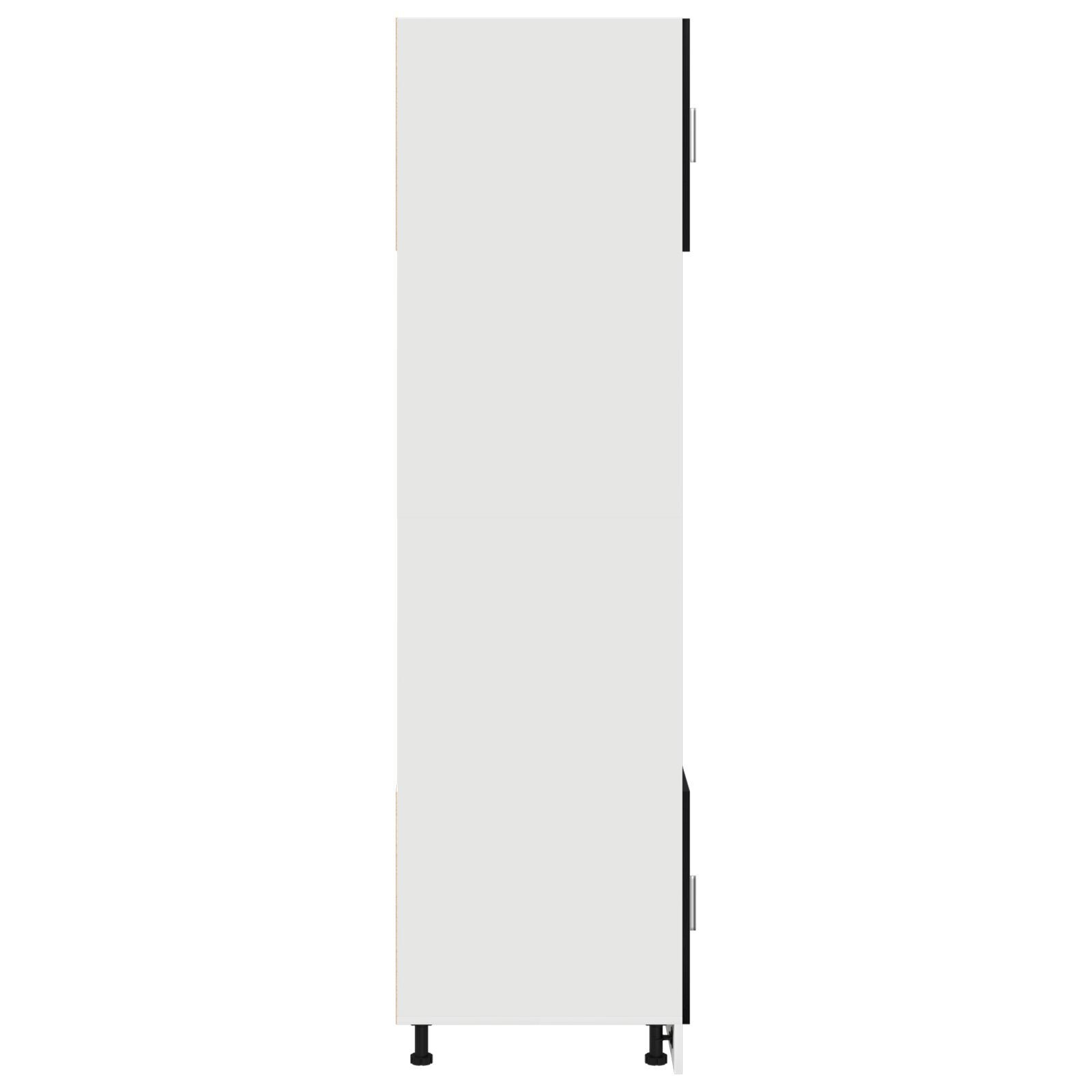 vidaXL Dulap suspendat cu raft Riga Stejar Negru 60 x 57 x 207 cm