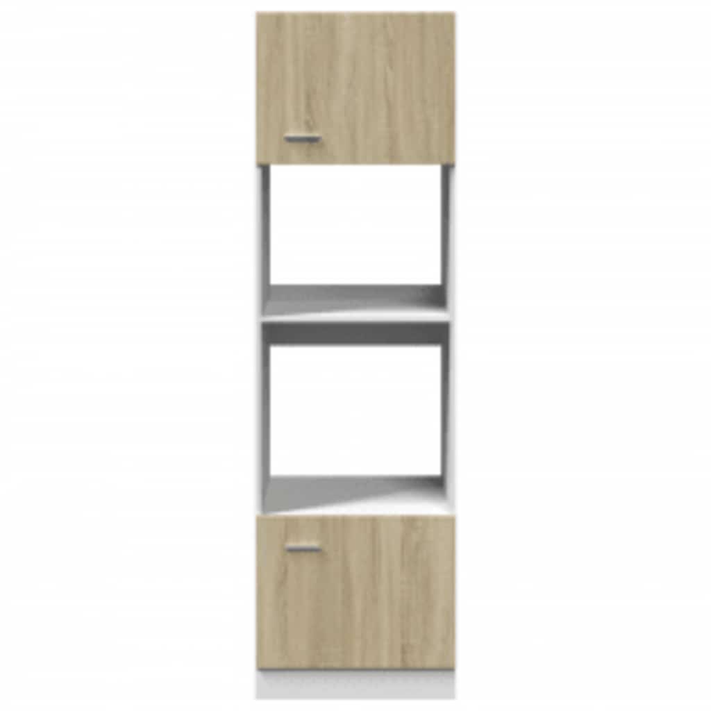 vidaXL Dulap cuptor microunde “Lyon”, stejar Sonoma, 60 x 57 x 207 cm vidaXL Dulap cuptor microunde “Lyon”, stejar Sonoma, 60 x 57 x 207 cm