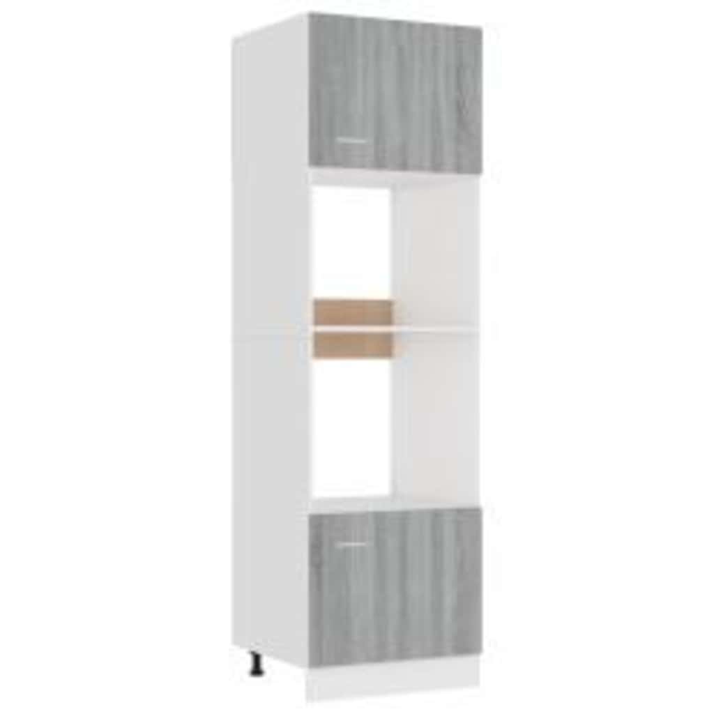 vidaXL Dulap cuptor microunde “Lyon”, gri sonoma, 60x57x207cm vidaXL Dulap cuptor microunde “Lyon”, gri sonoma, 60x57x207cm