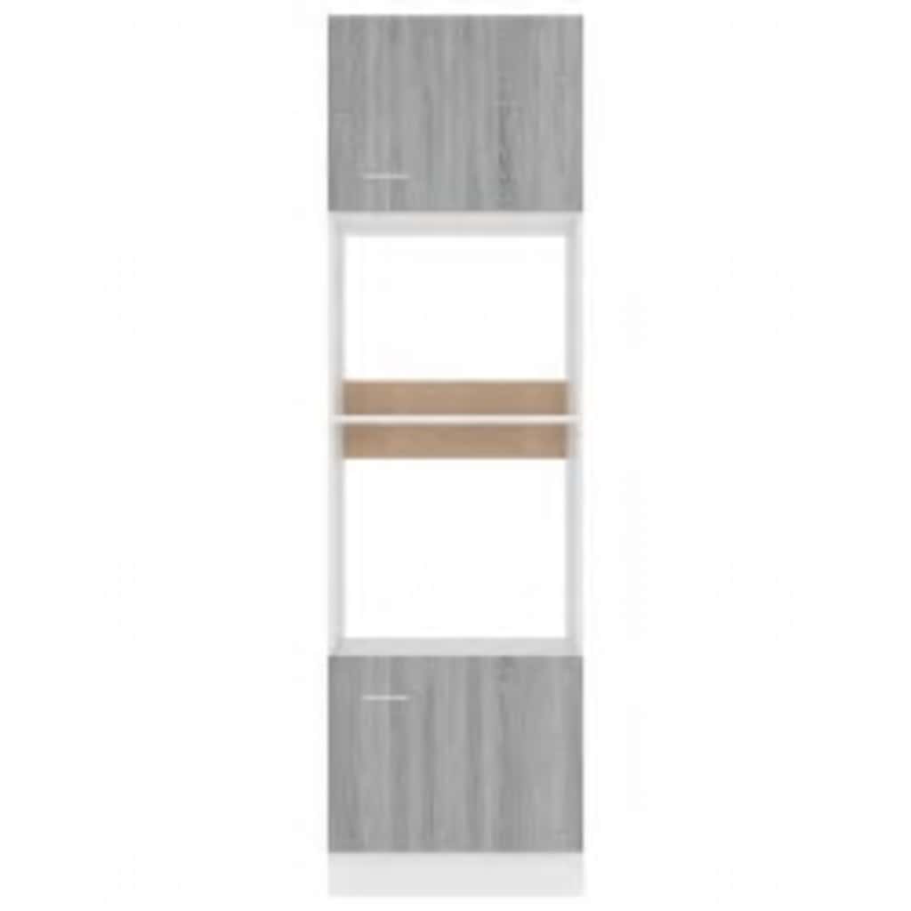 vidaXL Dulap cuptor microunde “Lyon”, gri sonoma, 60x57x207cm vidaXL Dulap cuptor microunde “Lyon”, gri sonoma, 60x57x207cm