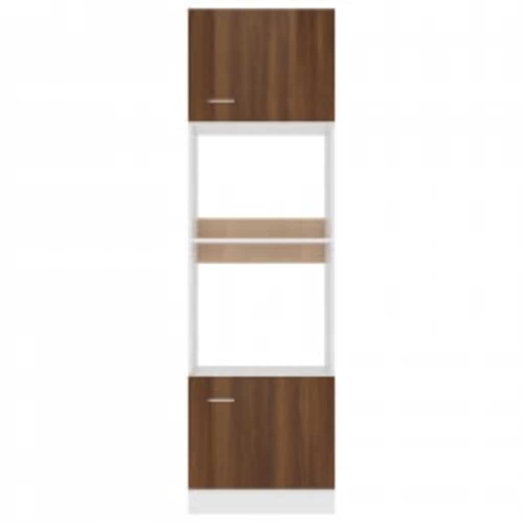 vidaXL Dulap cuptor microunde “Lyon” stejar maro 60x57x207 cm