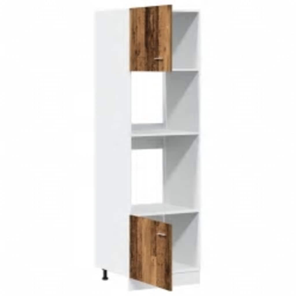 vidaXL Dulap cuptor microunde “Lyon”, Lemn vechi, 60 x 57 x 207 cm vidaXL Dulap cuptor microunde “Lyon”, Lemn vechi, 60 x 57 x 207 cm
