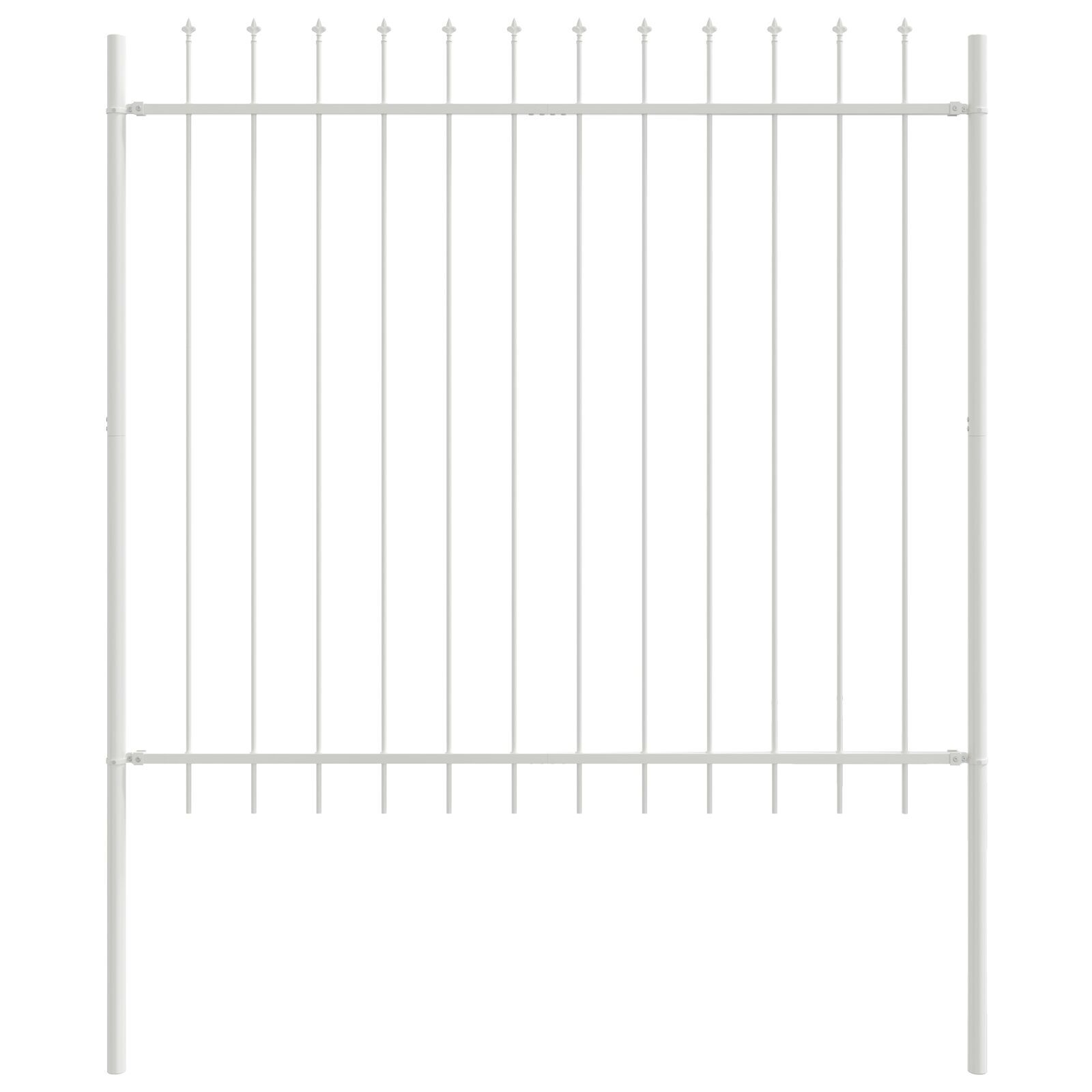 vidaXL Gard de Grădină Alb 5.1 x 1.5 m Oțel vopsit în pulbere