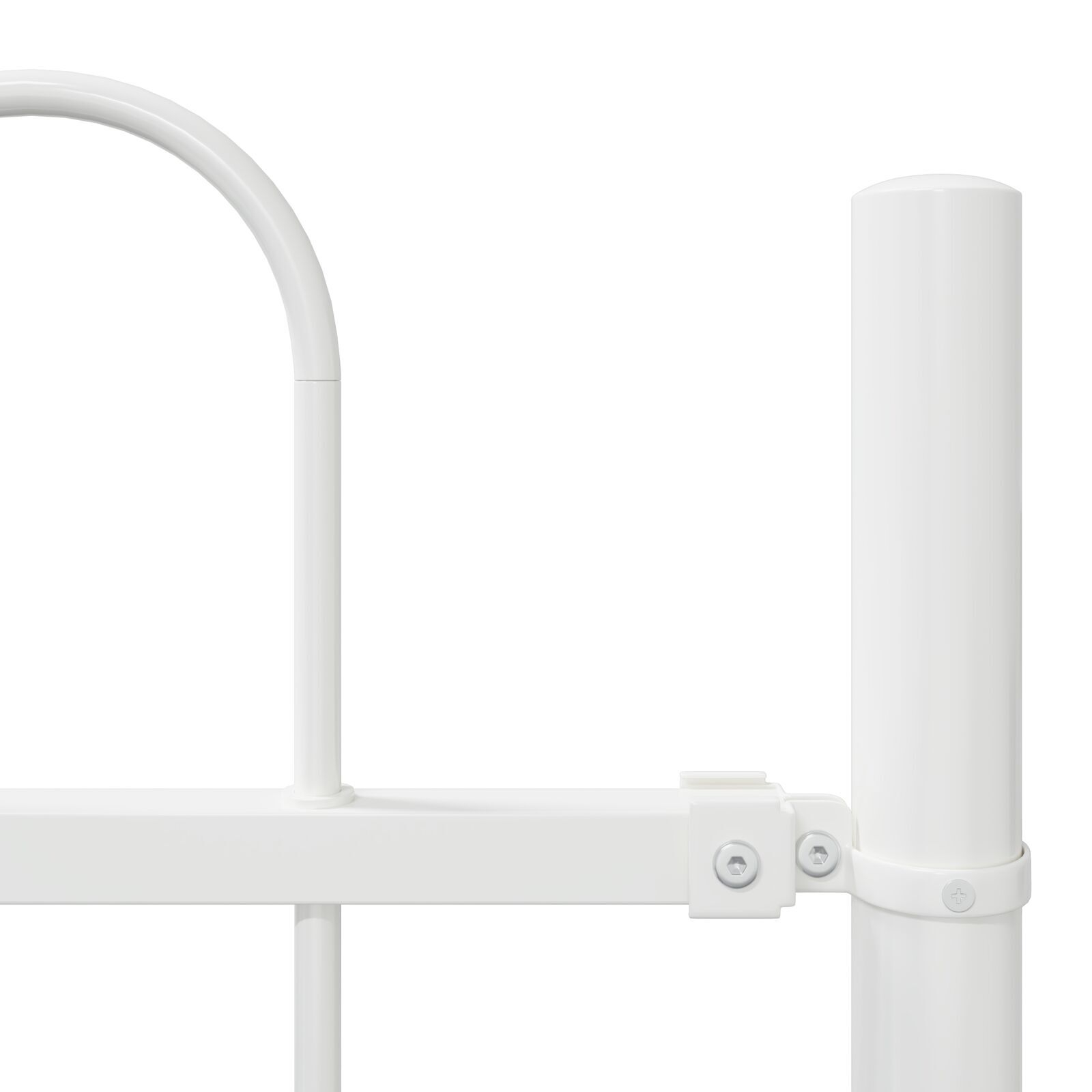 vidaXL Gard de Grădină Alb 8.5 x 0.8 m Oțel vopsit în pulbere