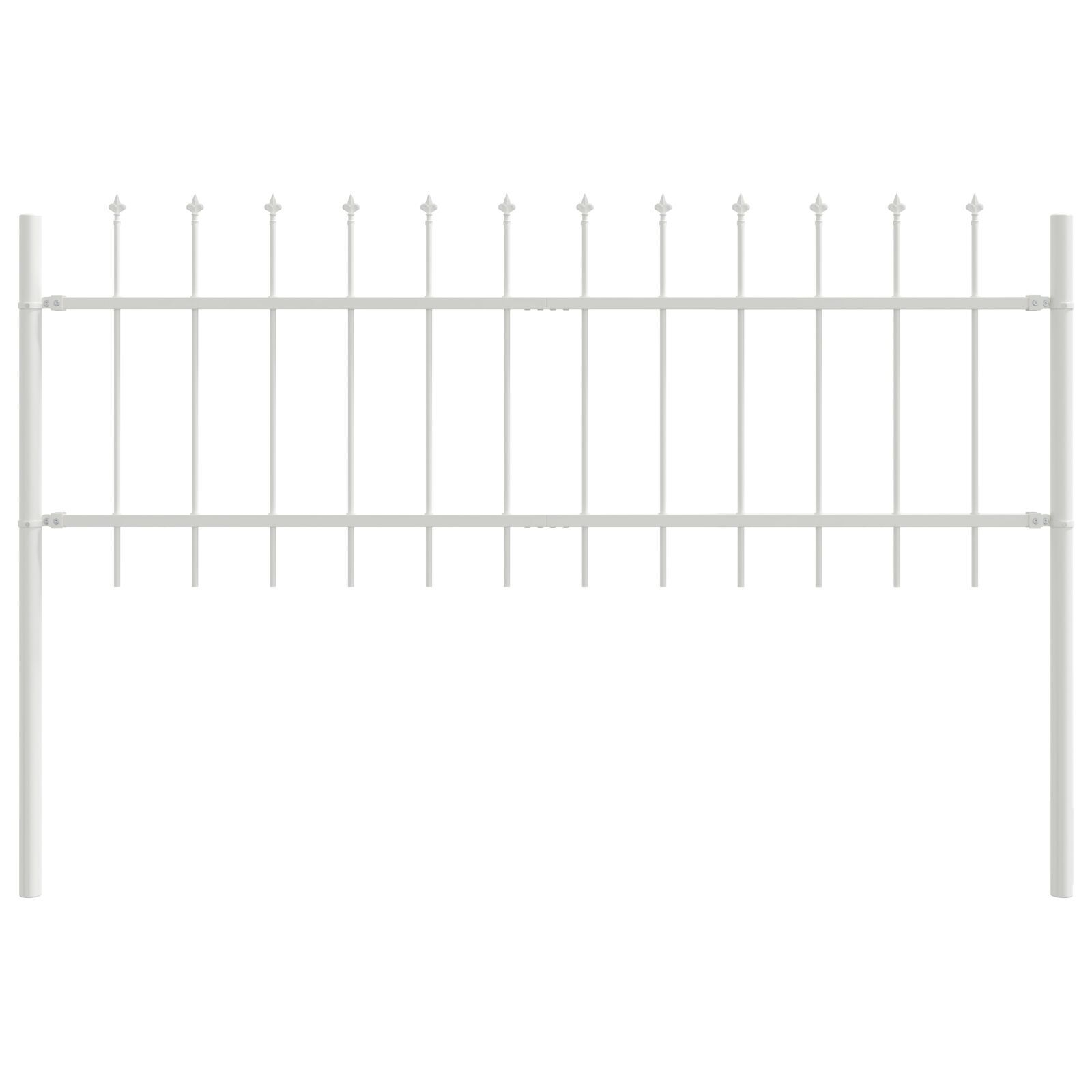 vidaXL Gard de Grădină Alb 15.3 x 0.6 m Oțel vopsit în pulbere