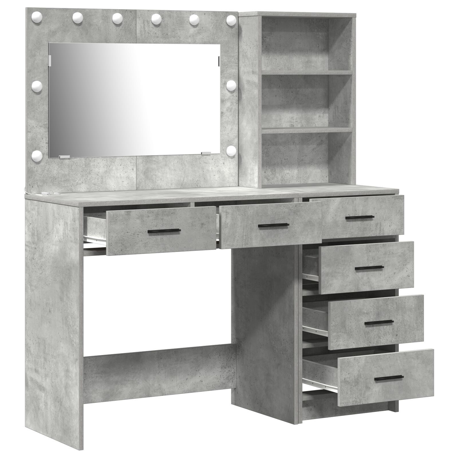 vidaXL Masă de Machiaj cu sertar Gri 78,5 x 41 x 135 cm Lemn compozit