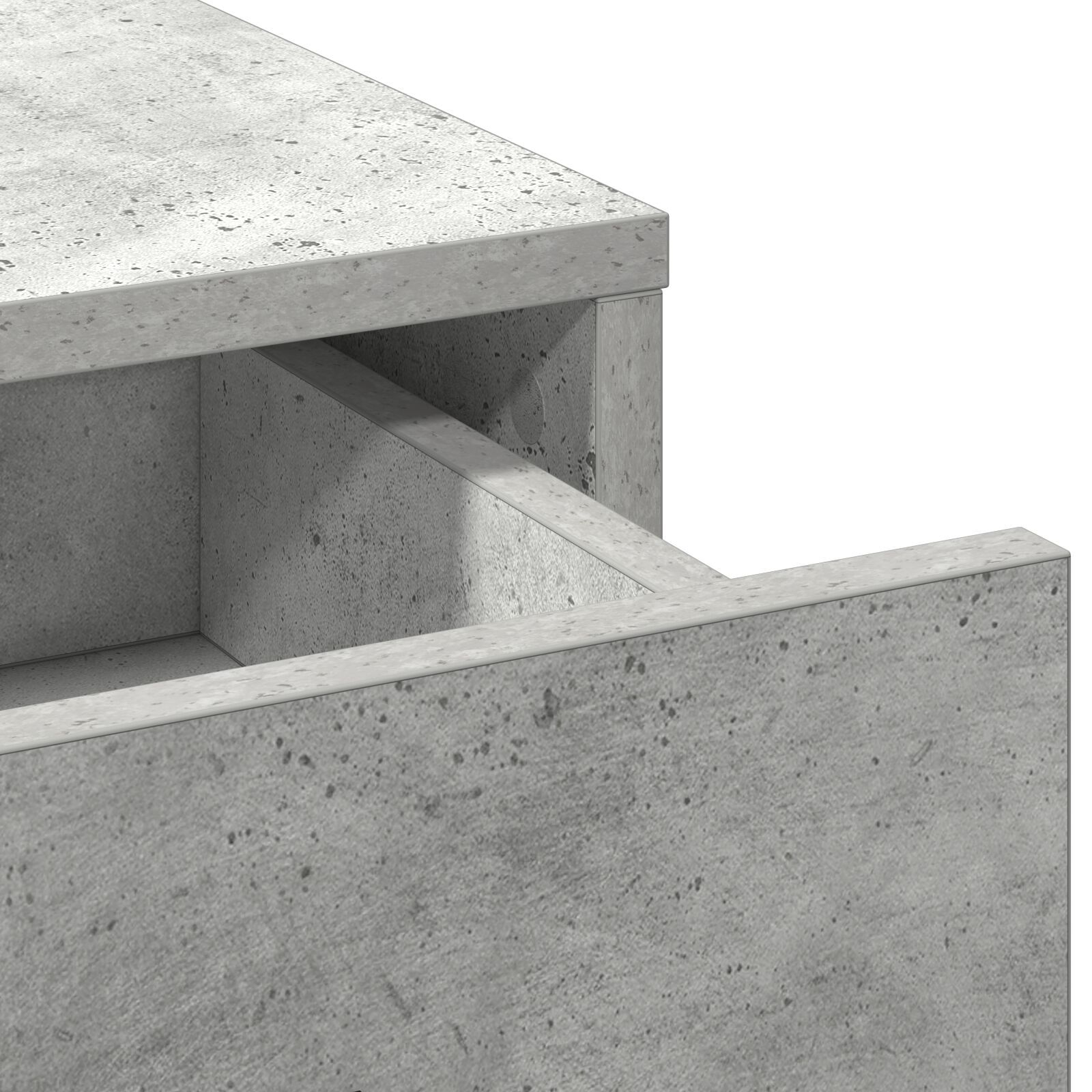 Set de toaletă 2 piese cu LED Gri beton din lemn prelucrat Set de toaletă 2 piese cu LED Gri beton din lemn prelucrat