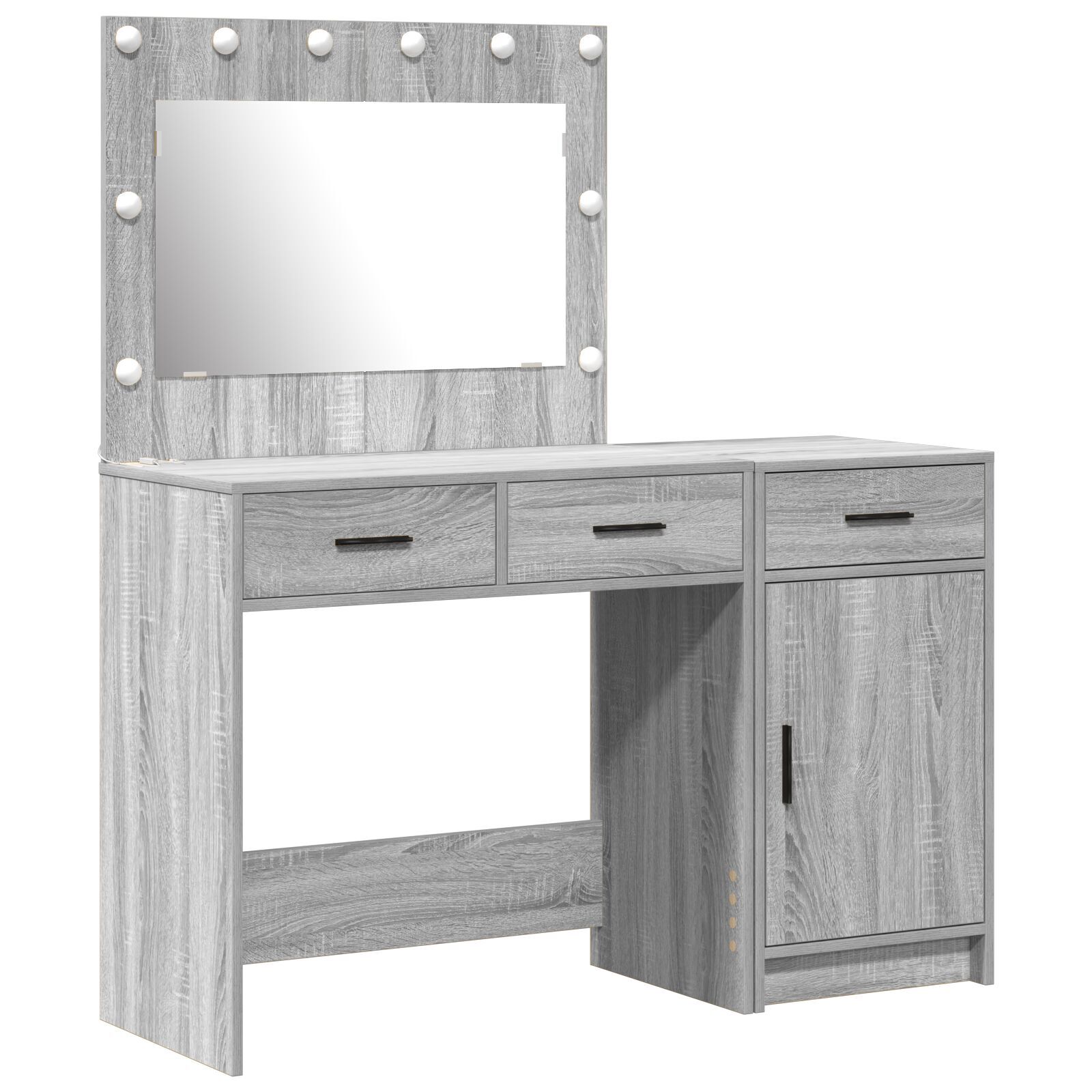 vidaXL Masă de Machiaj cu ușă 2 pcs Gri 40 x 41 x 75 cm Lemn compozit vidaXL Masă de Machiaj cu ușă 2 pcs Gri 40 x 41 x 75 cm Lemn compozit
