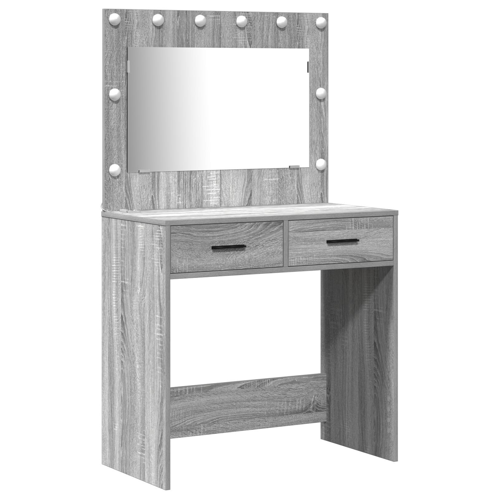 vidaXL Masă de Machiaj cu ușă 2 pcs Gri 40 x 41 x 75 cm Lemn compozit vidaXL Masă de Machiaj cu ușă 2 pcs Gri 40 x 41 x 75 cm Lemn compozit