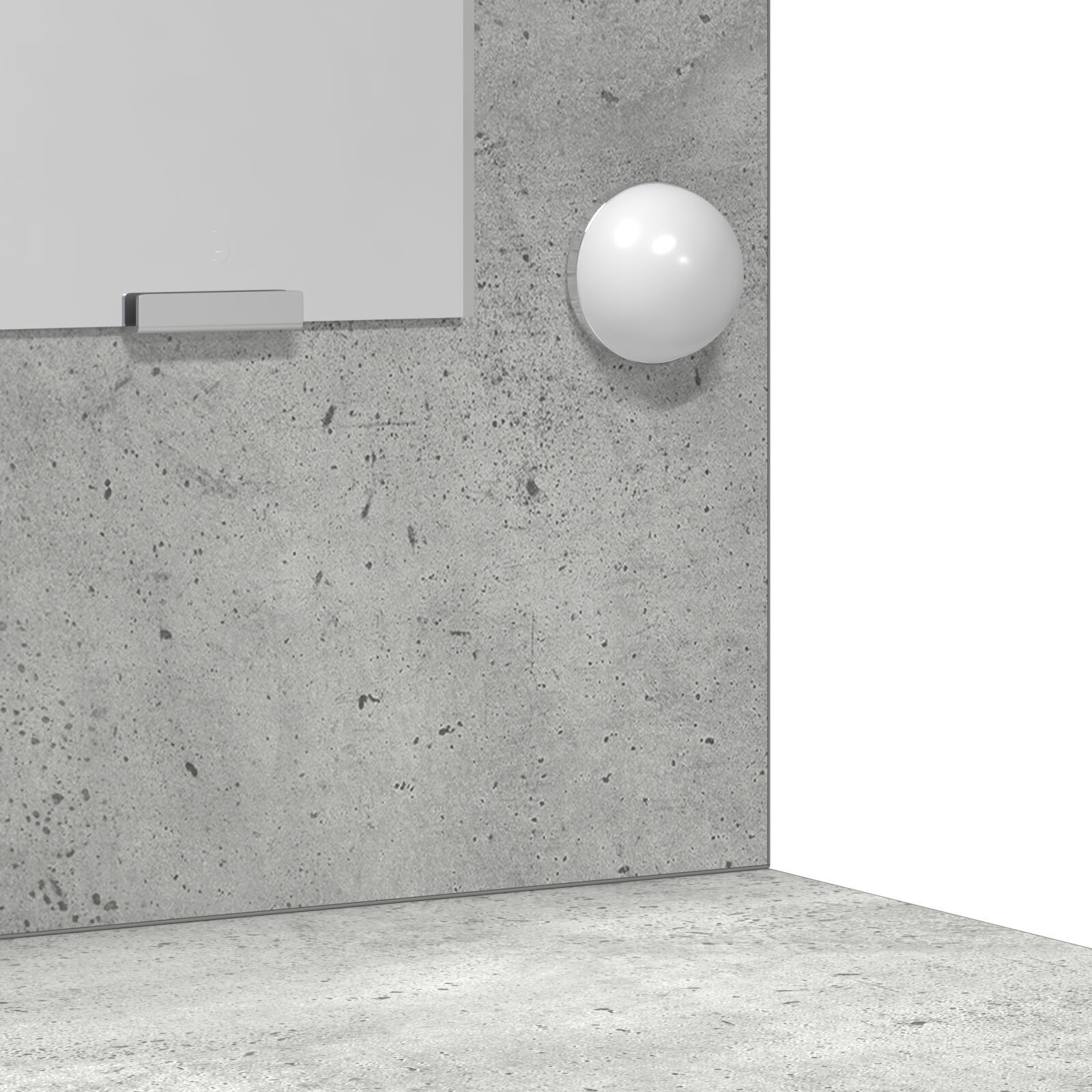 vidaXL Set masă de toaletă cu LED 3 pcs Gri din beton Lemn compozit