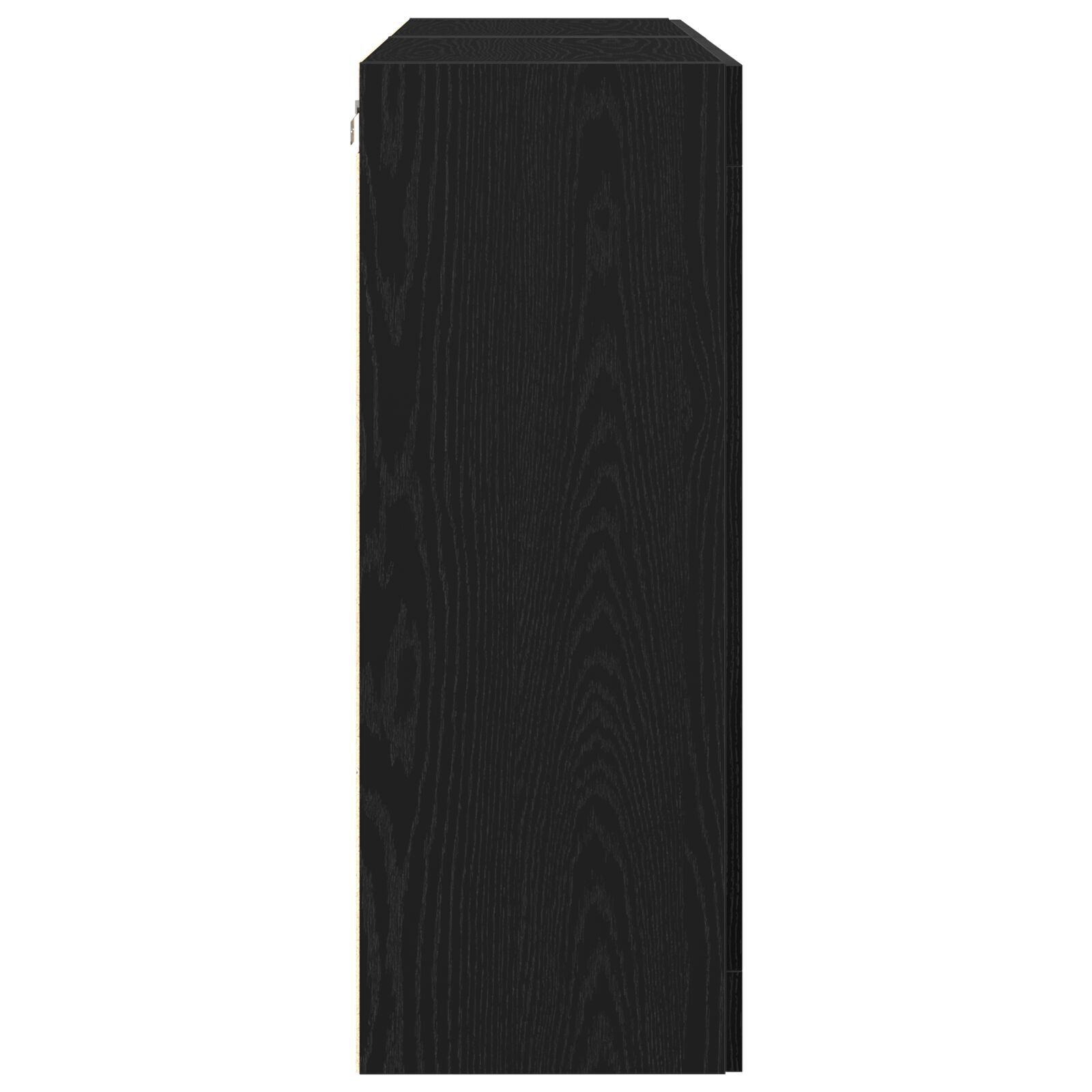 vidaXL Dulap montat pe perete 2 pcs Stejar negru 69.5 x 34 x 90 cm
