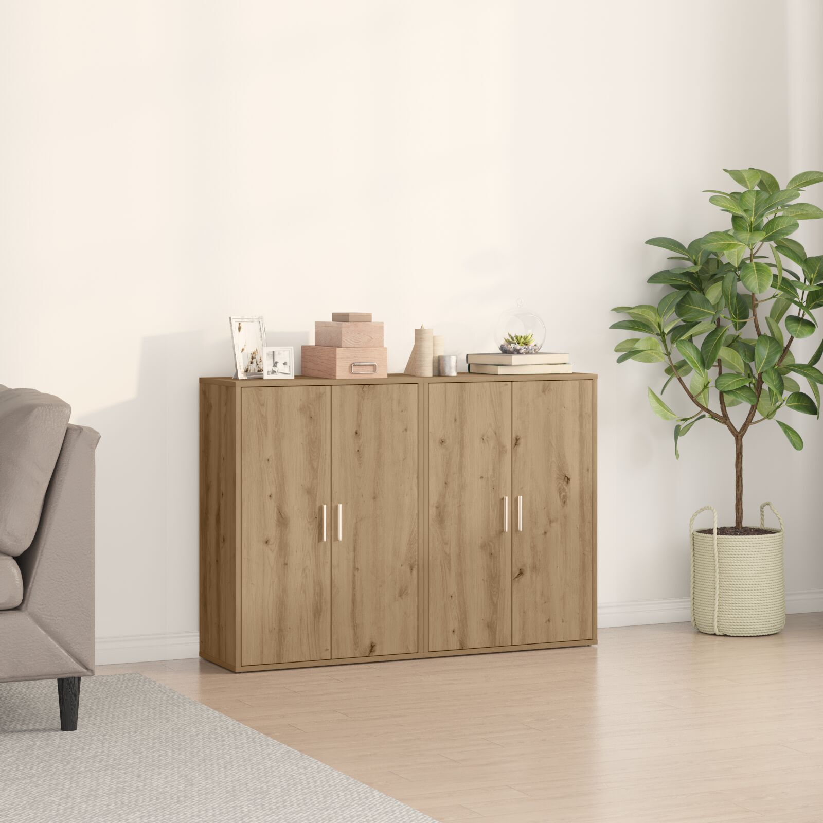 vidaXL Bufet stejar artizanal 60 x 31 x 84 cm Lemn compozit