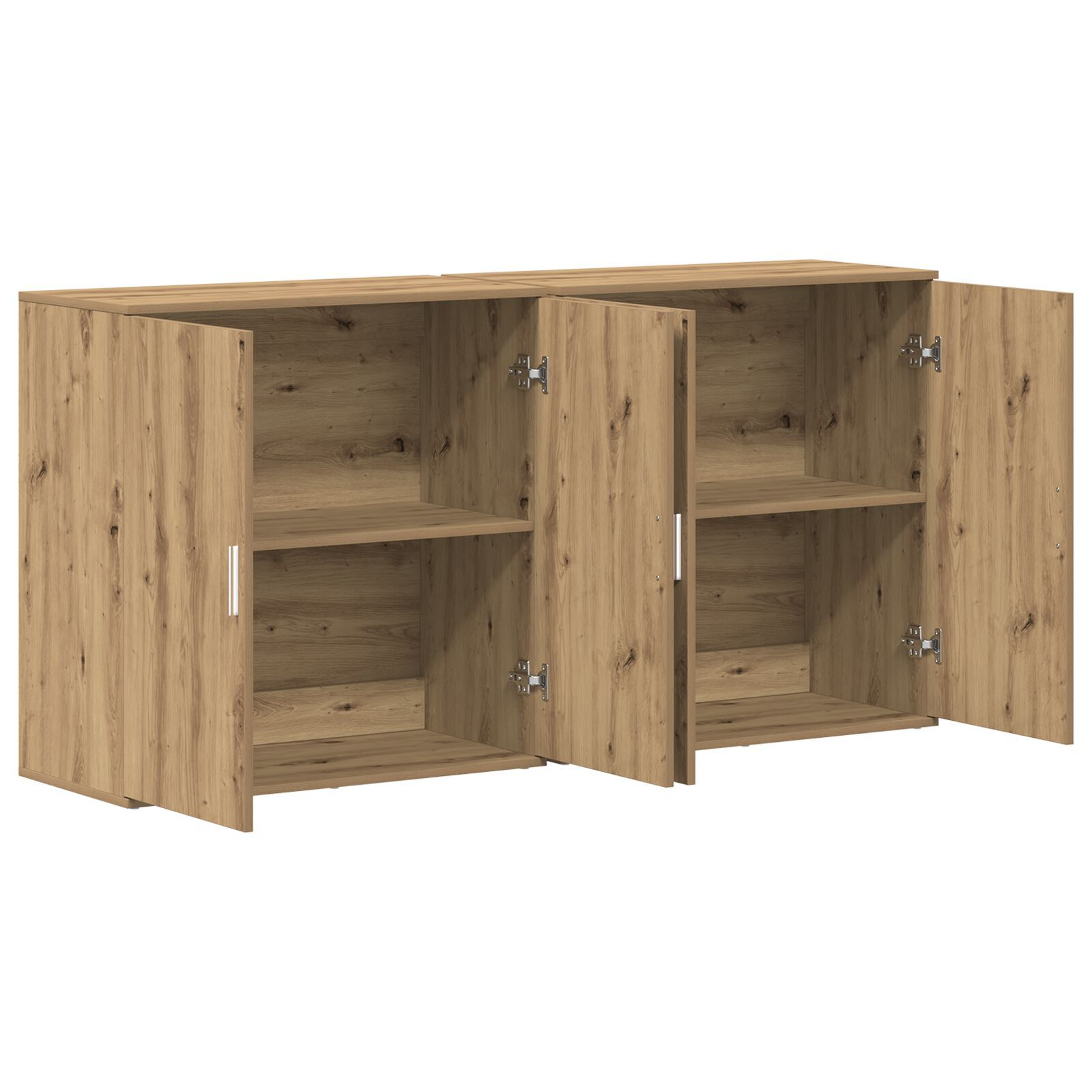 vidaXL Bufeturi 2 pcs stejar artizanal 79 x 38 x 80 cm Lemn compozit