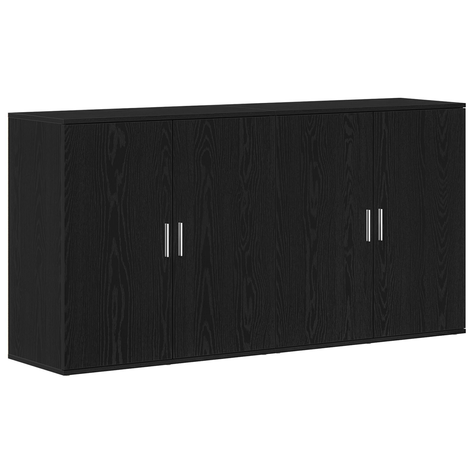 vidaXL Bufeturi 2 pcs Stejar negru 79 x 38 x 80 cm Lemn compozit vidaXL Bufeturi 2 pcs Stejar negru 79 x 38 x 80 cm Lemn compozit