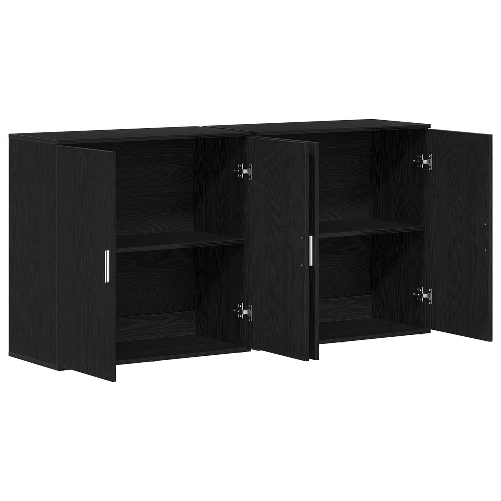 vidaXL Bufeturi 2 pcs Stejar negru 79 x 38 x 80 cm Lemn compozit vidaXL Bufeturi 2 pcs Stejar negru 79 x 38 x 80 cm Lemn compozit