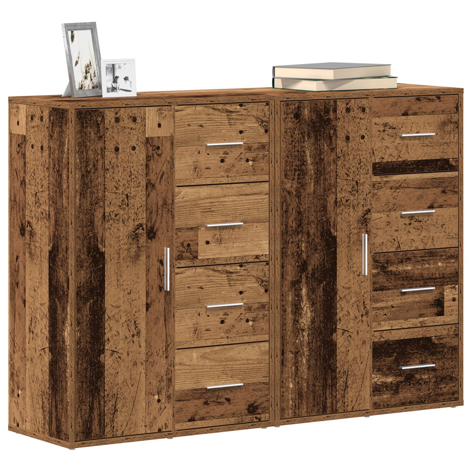 vidaXL Dulapuri 2 piese Lemn Vechi 60x31x84 cm Lemn Stratificat vidaXL Dulapuri 2 piese Lemn Vechi 60x31x84 cm Lemn Stratificat