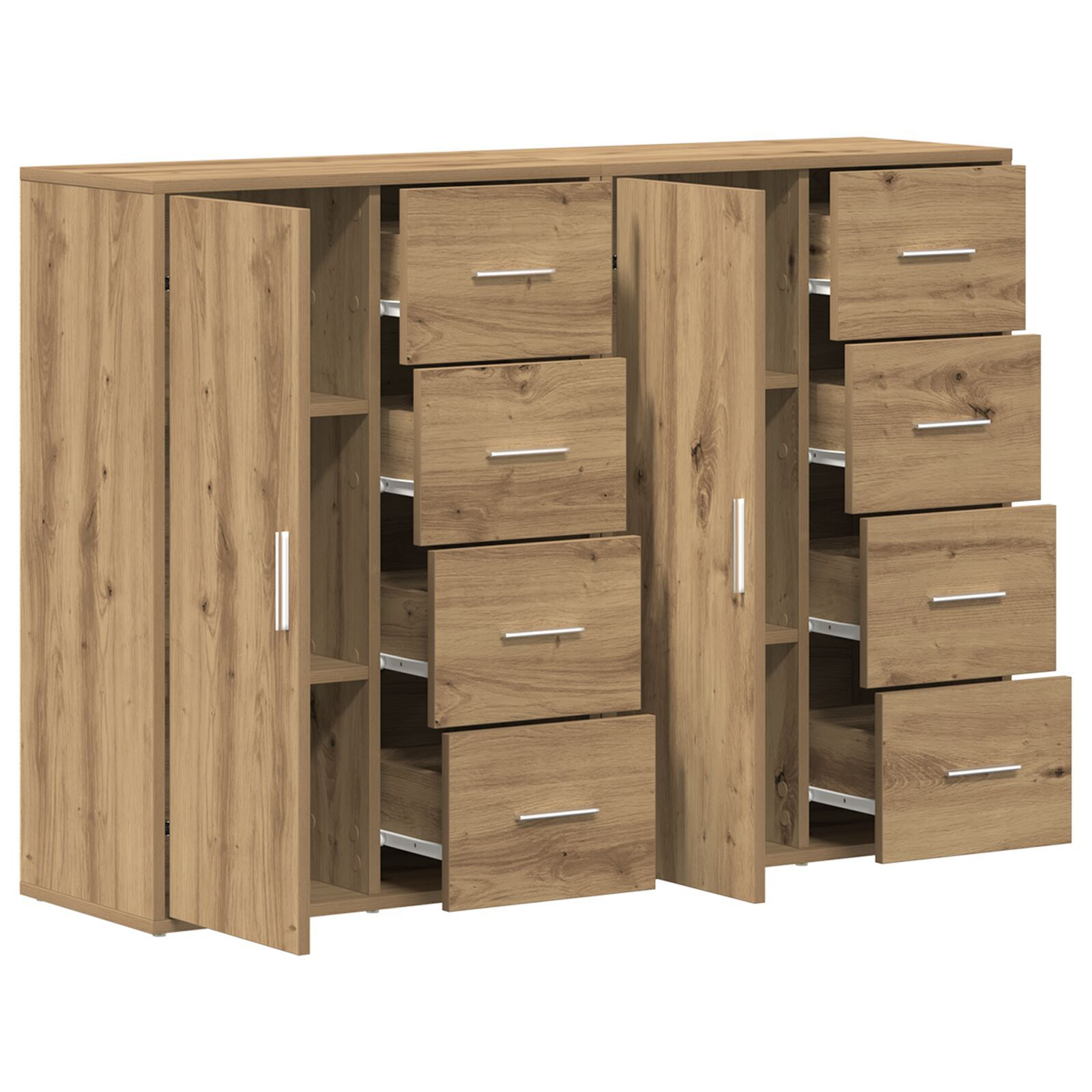 vidaXL Bufeturi 2 pcs stejar artizanal 60 x 31 x 84 cm Lemn compozit vidaXL Bufeturi 2 pcs stejar artizanal 60 x 31 x 84 cm Lemn compozit