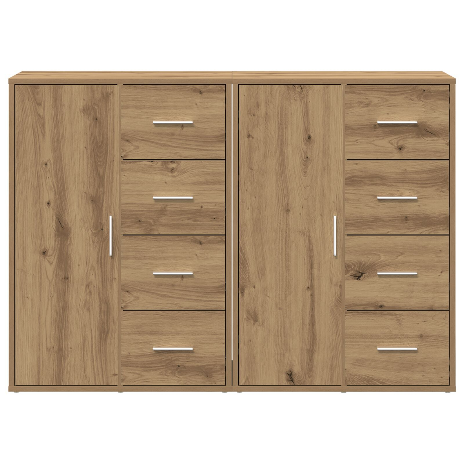 vidaXL Bufeturi 2 pcs stejar artizanal 60 x 31 x 84 cm Lemn compozit vidaXL Bufeturi 2 pcs stejar artizanal 60 x 31 x 84 cm Lemn compozit
