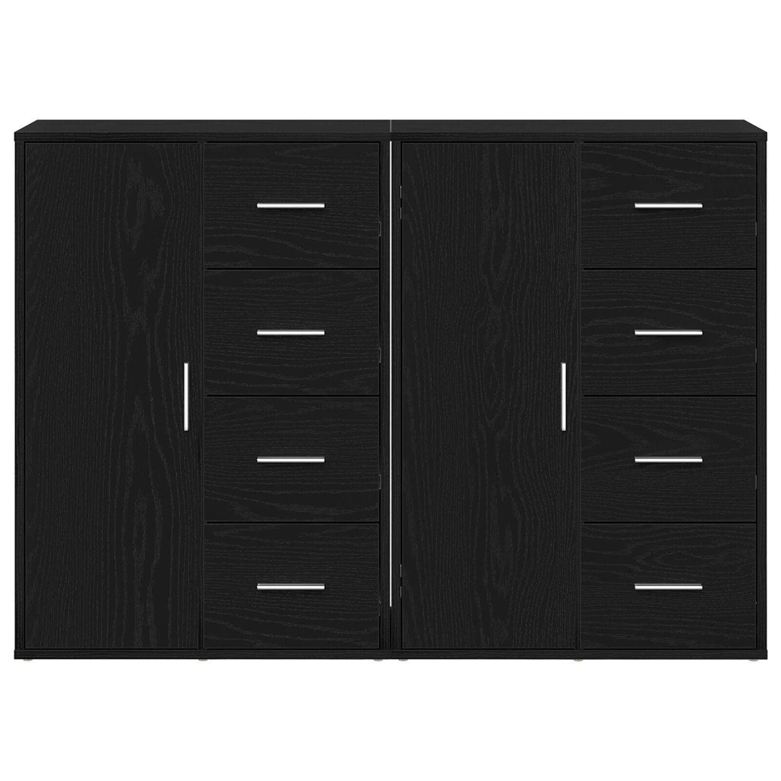 vidaXL Bufeturi 2 pcs Stejar negru 60 x 31 x 84 cm Lemn compozit