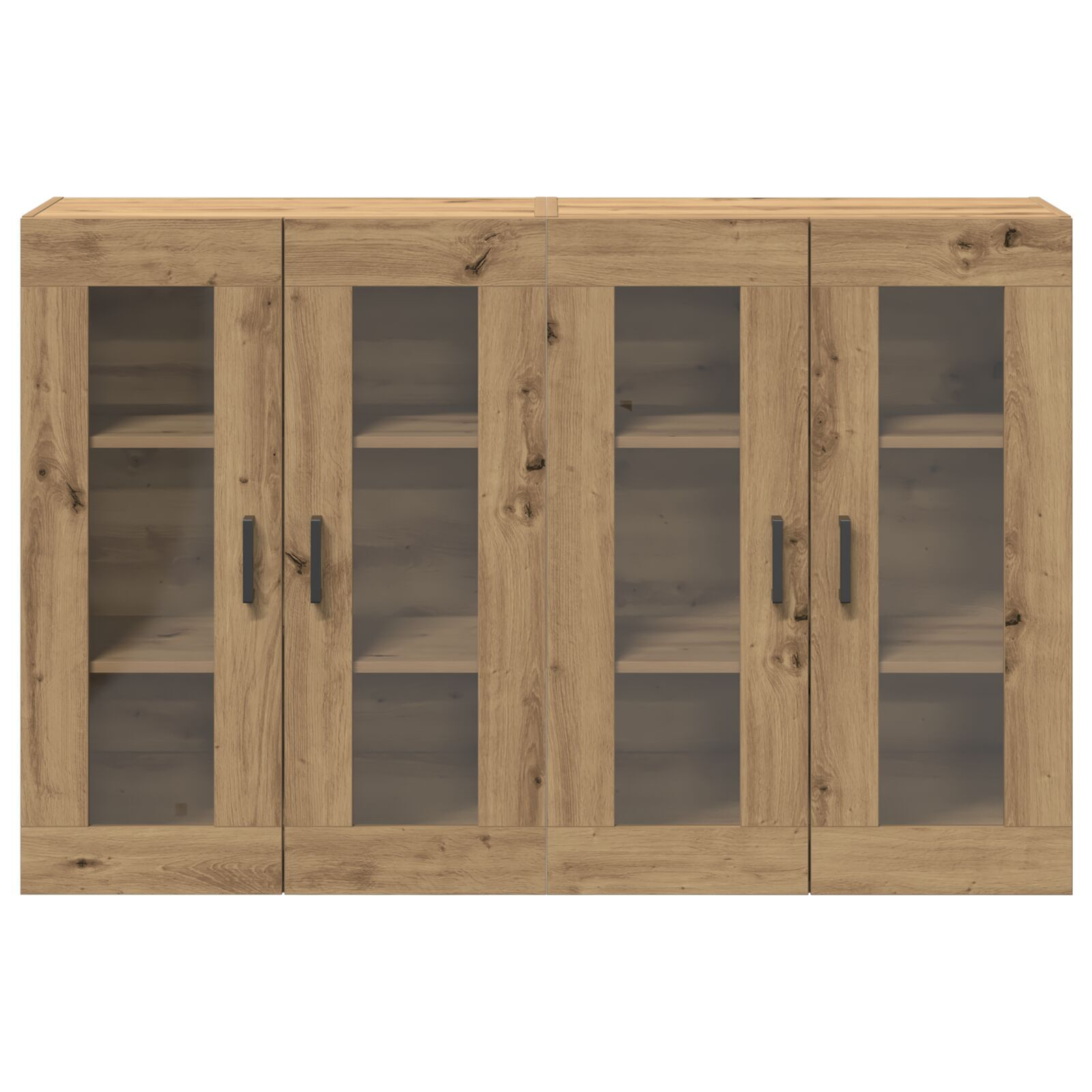 vidaXL Dulap montat pe perete 2 pcs stejar artizanal 69.5 x 34 x 90 cm