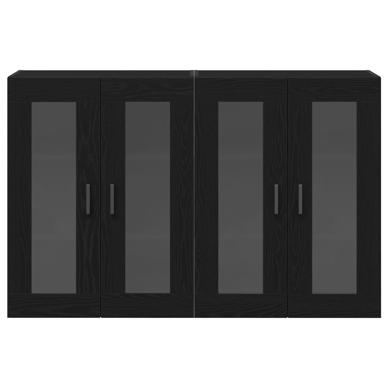 vidaXL Dulap montat pe perete 2 pcs Stejar negru 69.5 x 34 x 90 cm