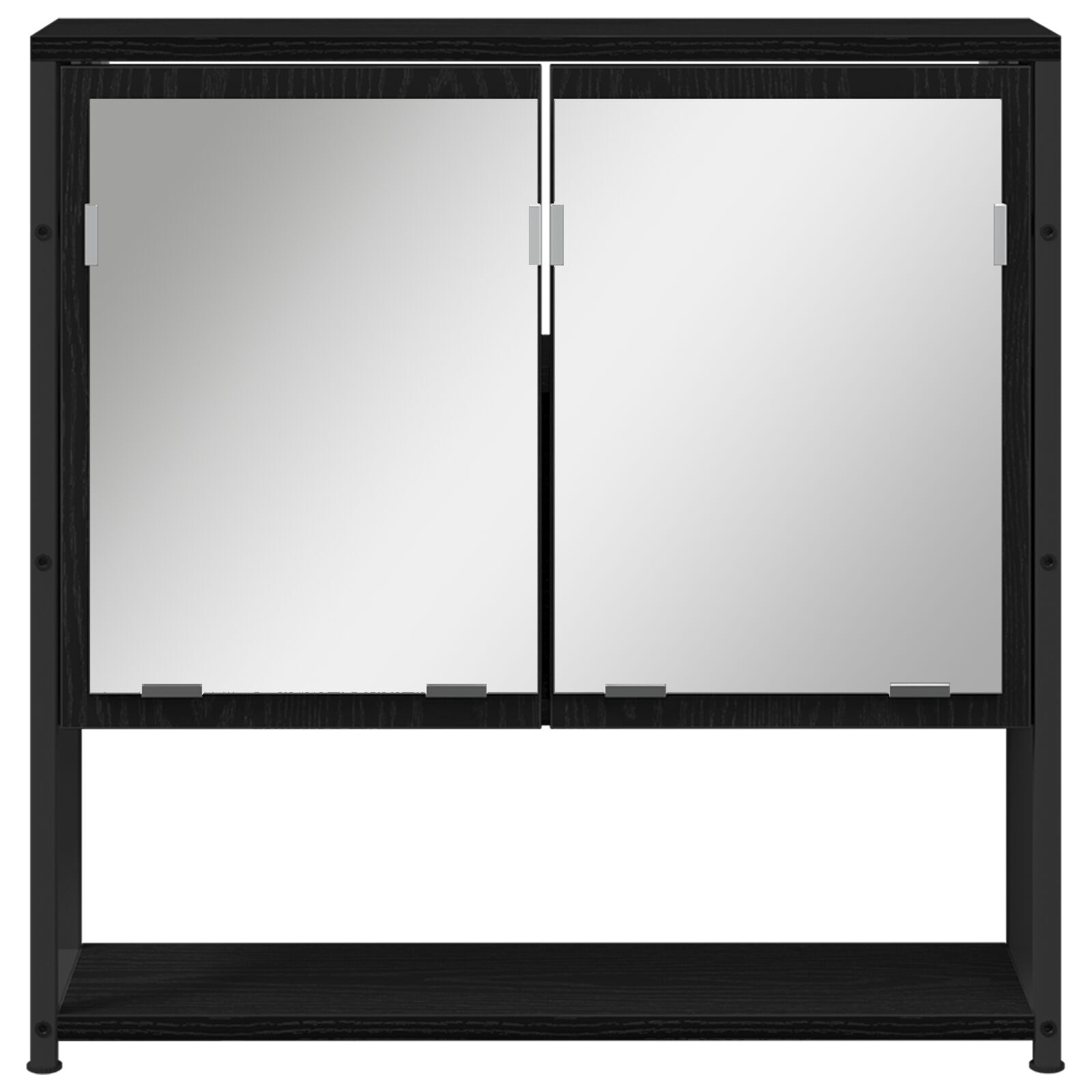 vidaXL Set de mobilier pentru baie cu ușă 2 pcs Negru 60 x 30 x 60 cm vidaXL Set de mobilier pentru baie cu ușă 2 pcs Negru 60 x 30 x 60 cm