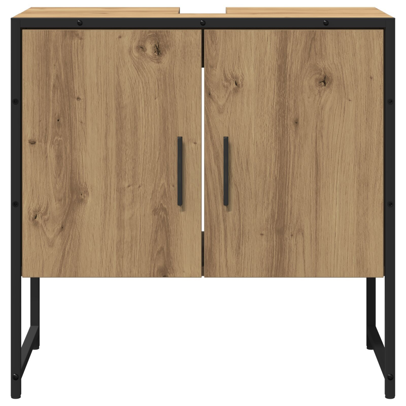 vidaXL Set de mobilier pentru baie Pe perete 2 pcs Maro Lemn compozit