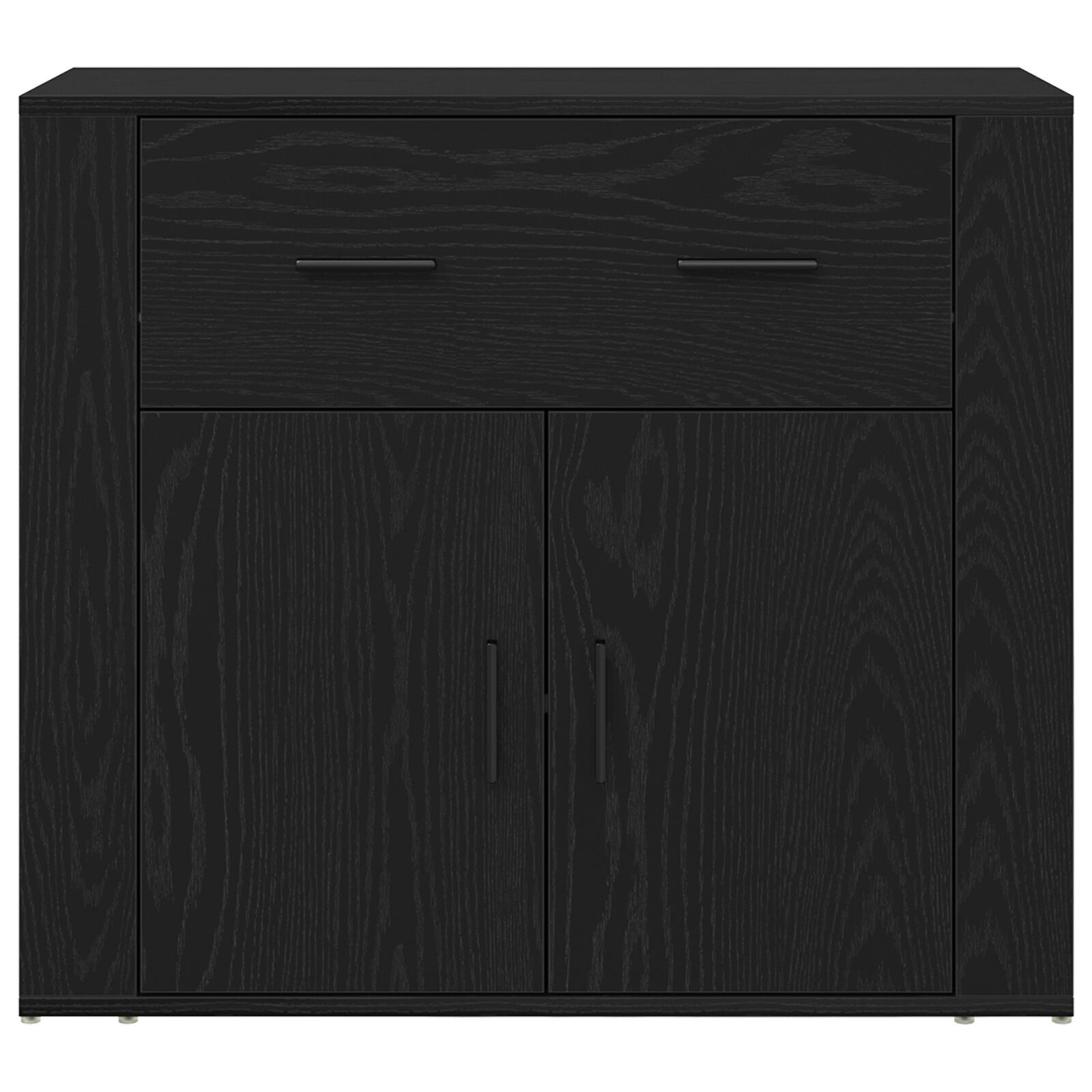 vidaXL Highboard cu sertar Stejar negru 80 x 33 x 150 cm Lemn compozit vidaXL Highboard cu sertar Stejar negru 80 x 33 x 150 cm Lemn compozit