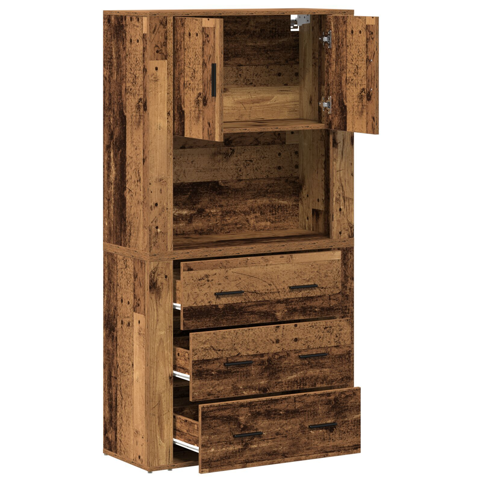 vidaXL Înălțat cu sertar Lemn vechi 80 x 33 x 150 cm Lemn compozit vidaXL Înălțat cu sertar Lemn vechi 80 x 33 x 150 cm Lemn compozit