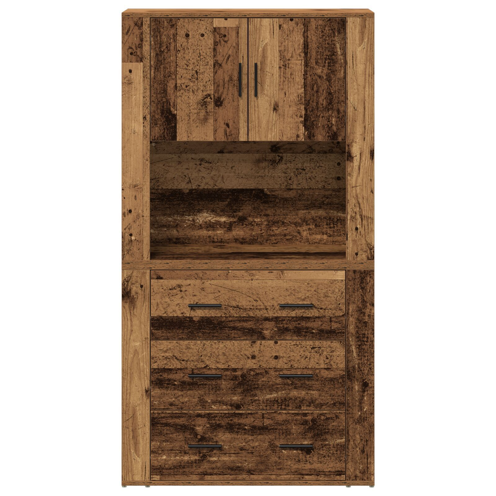 vidaXL Înălțat cu sertar Lemn vechi 80 x 33 x 150 cm Lemn compozit vidaXL Înălțat cu sertar Lemn vechi 80 x 33 x 150 cm Lemn compozit