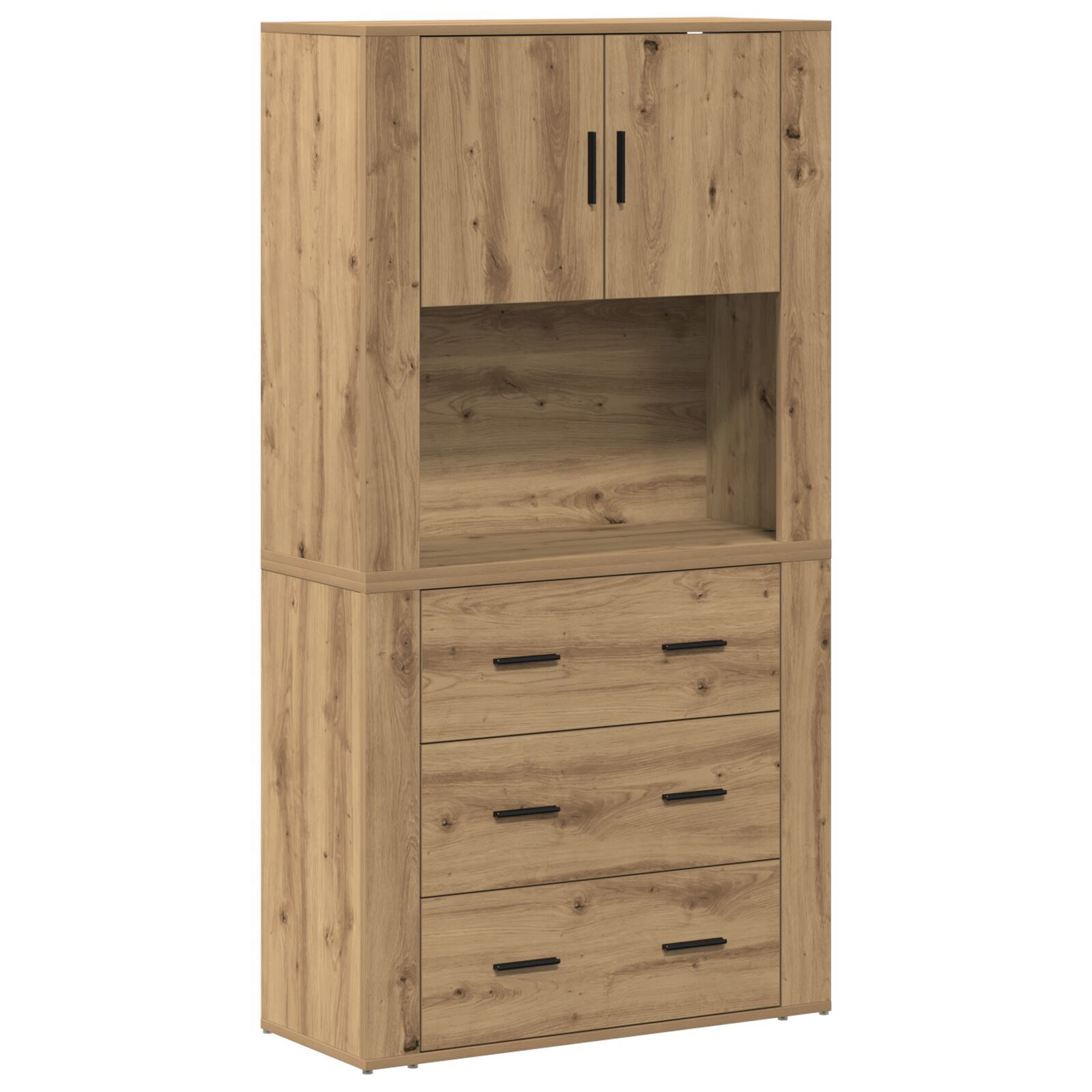 vidaXL Înălțat stejar artizanal 80 x 33 x 150 cm Lemn compozit vidaXL Înălțat stejar artizanal 80 x 33 x 150 cm Lemn compozit