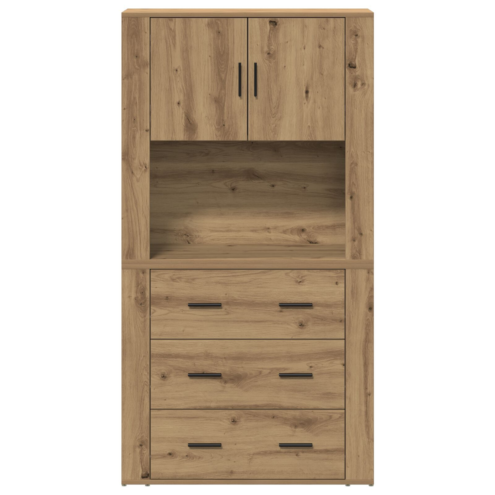 vidaXL Înălțat stejar artizanal 80 x 33 x 150 cm Lemn compozit vidaXL Înălțat stejar artizanal 80 x 33 x 150 cm Lemn compozit