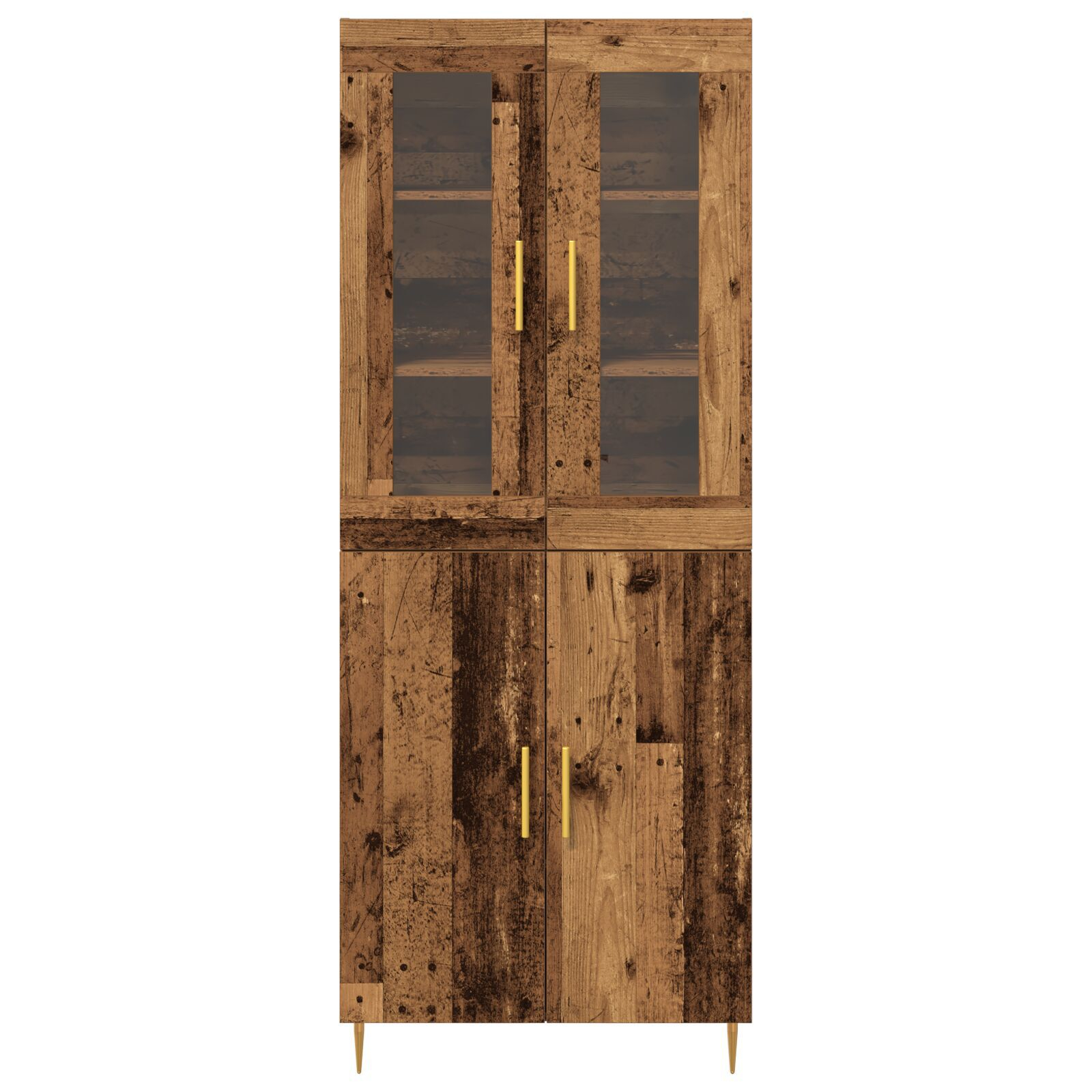 vidaXL Bufet 2 pcs Lemn vechi 69.5 x 34 x 180 cm Lemn compozit