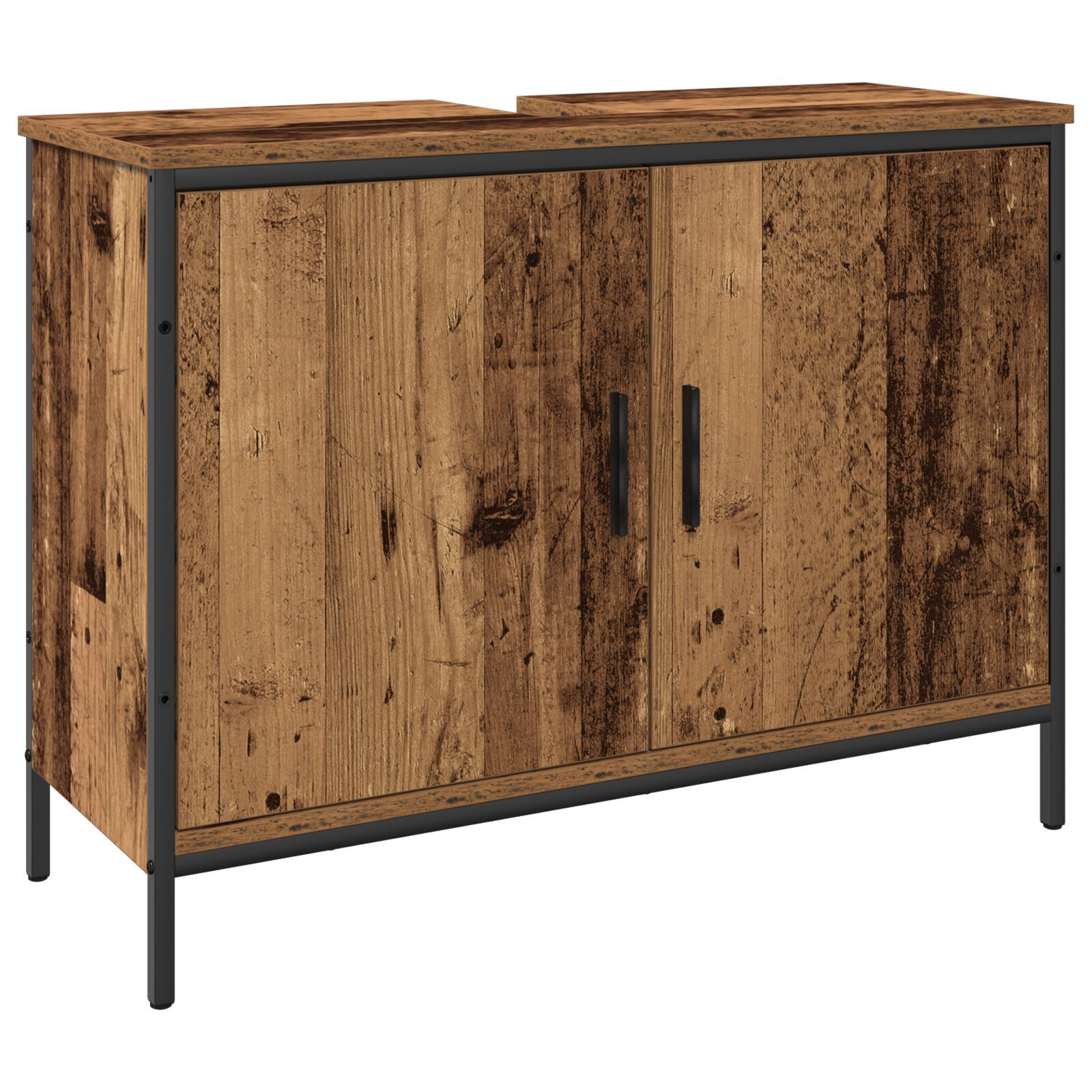 vidaXL Set de mobilier pentru baie cu ușă 3 pcs Maro 80 x 30 x 44 cm vidaXL Set de mobilier pentru baie cu ușă 3 pcs Maro 80 x 30 x 44 cm